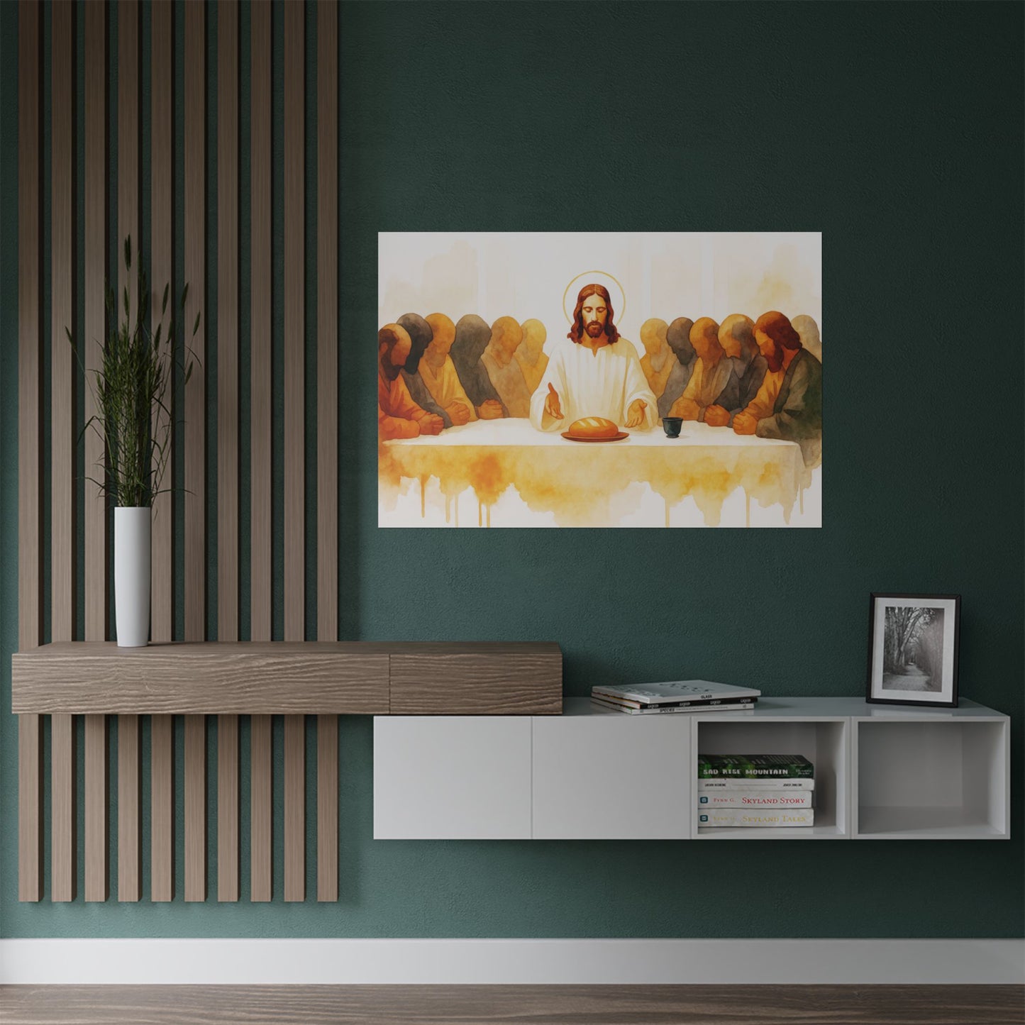 The Last Supper Satin Poster, Artistic Wall Decor, Christian Art Print, Religious Home Decor, Gift for Church Events, Faith-Based Gift