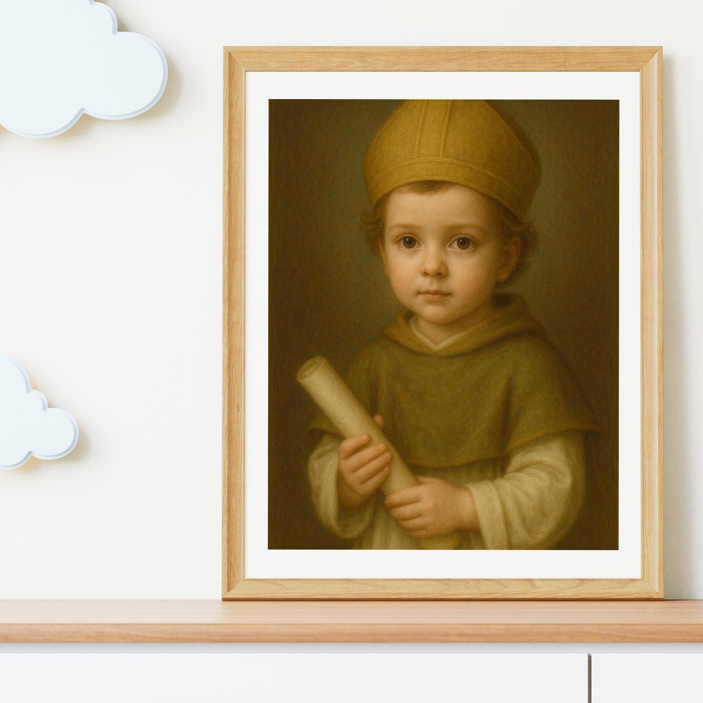 Saint Augustine Art Print: Baby Saint Augustine Catholic Nursery Decor, Baptism, Baby Shower Faith Gift ⬇️ Digital Download