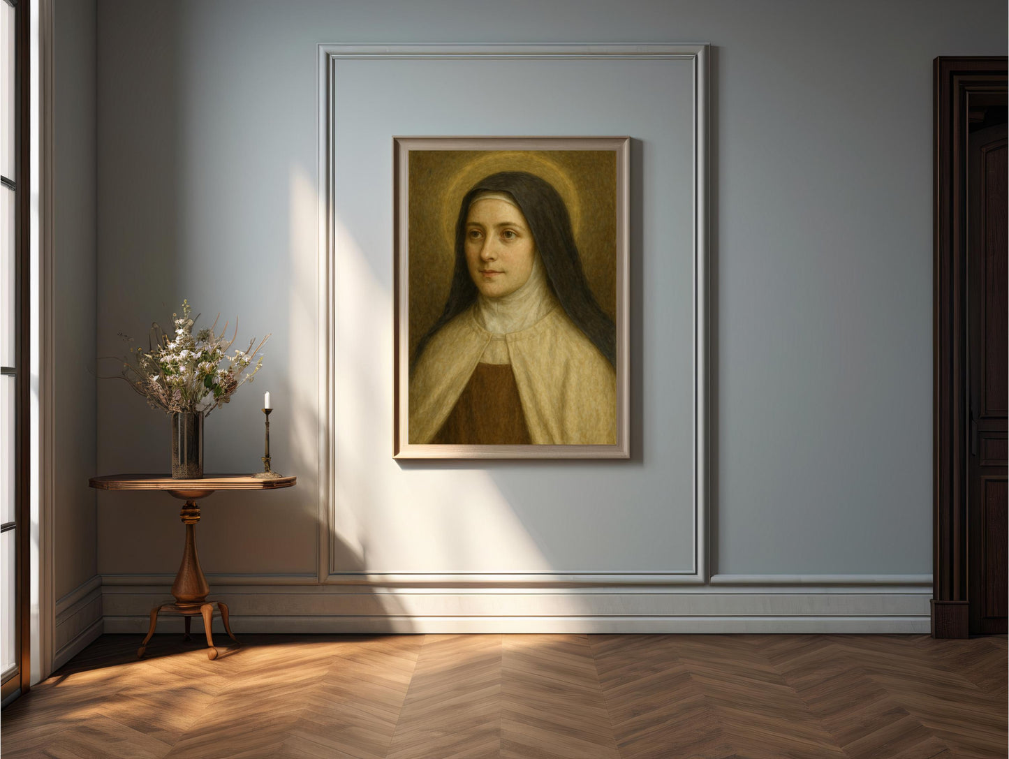 Saint Thérèse of Lisieux Portrait: Catholic Christian Wall Art ⬇️ Digital Download