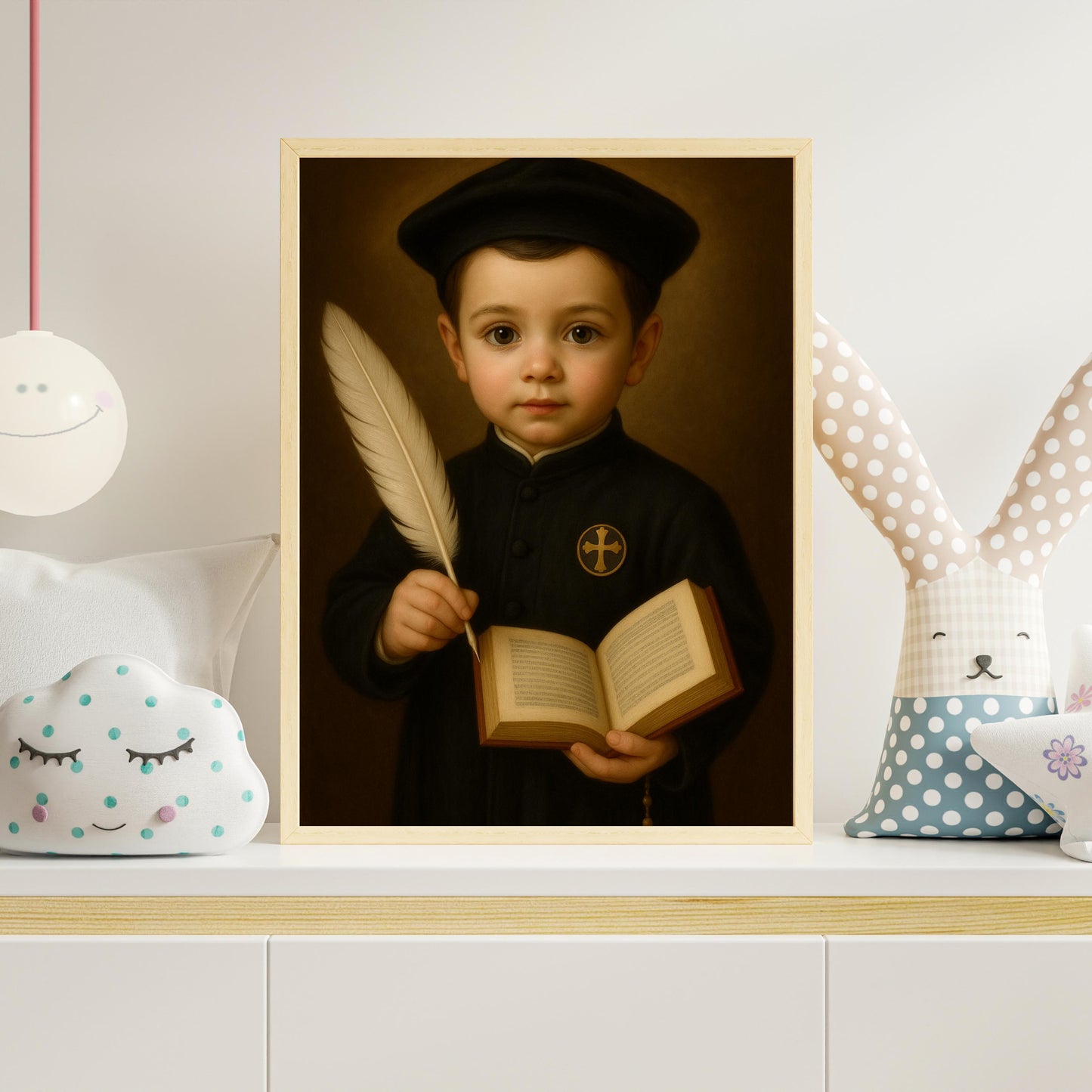 Saint Ignatius Art Print: Baby Saint Ignatius of Loyola Catholic Nursery Decor, Baptism, Baby Shower Faith Gift ⬇️ Digital Download