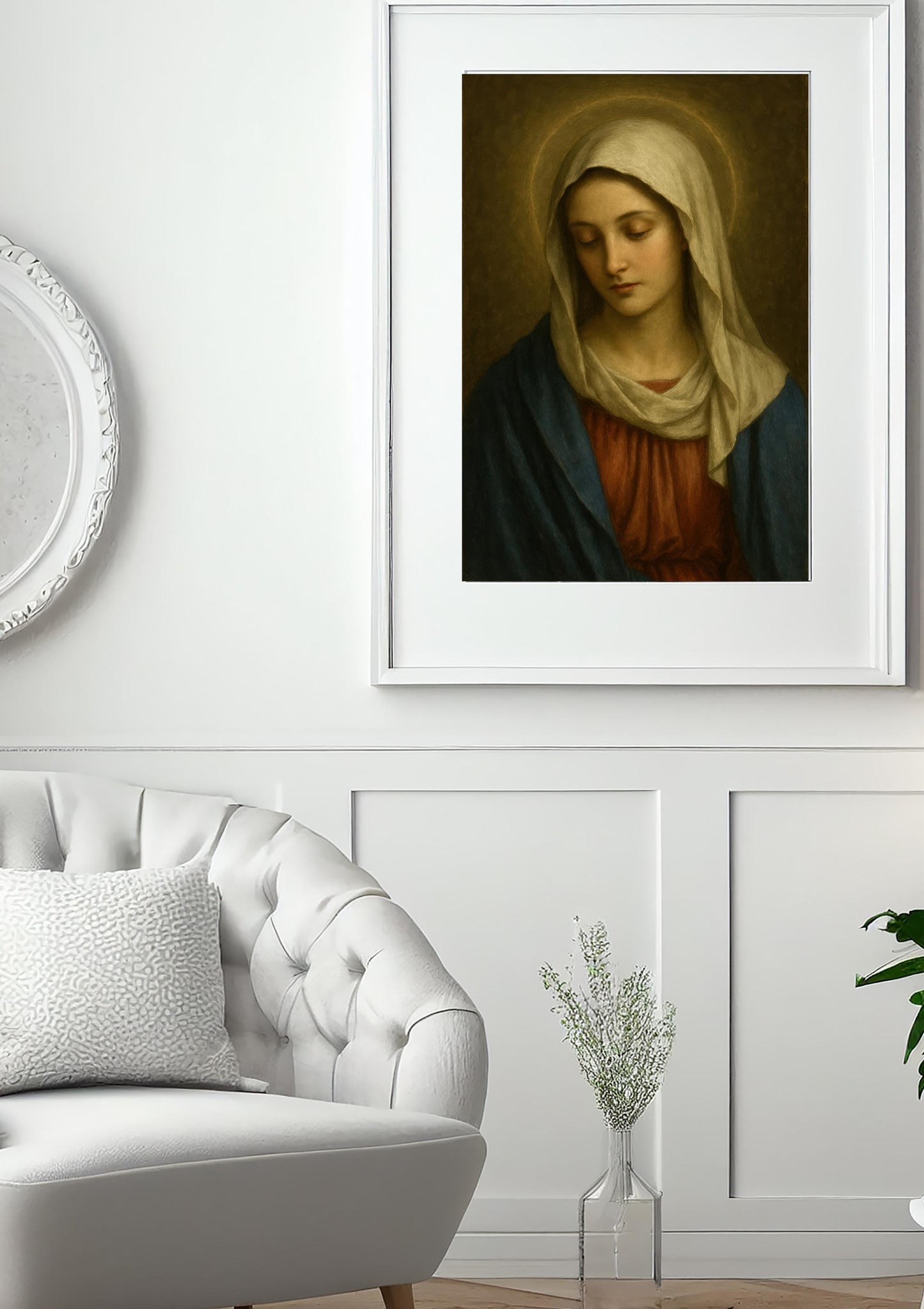 Blessed Virgin Mary Renaissance Art Print: Catholic Home Decor Christian Wall Art ⬇️ (Digital Download)
