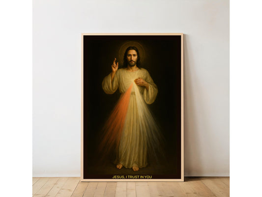 Divine Mercy Jesus Print: Full Length Catholic Christian Wall Art ⬇️ Digital Download