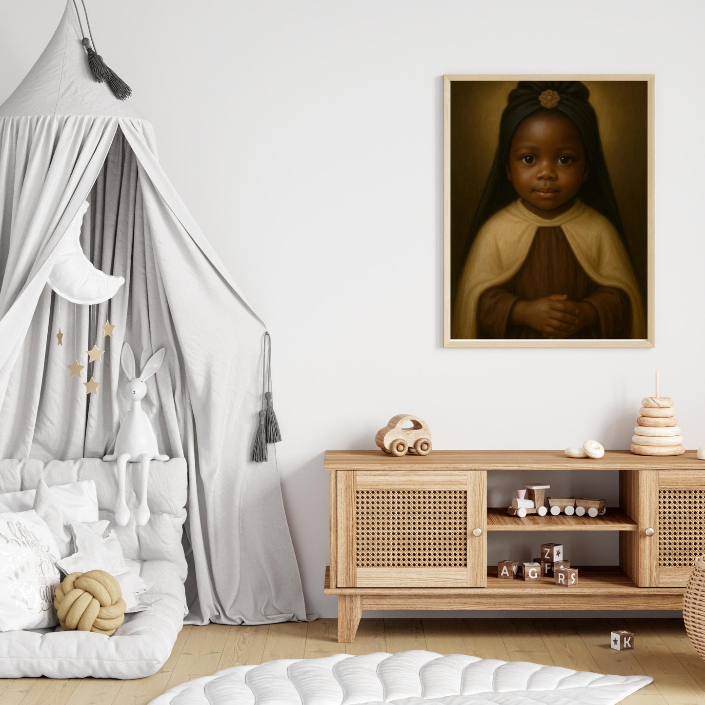 Saint Bakhita Art Print: Baby Saint Josephine Bakhita Catholic Nursery Decor, Baptism, Baby Shower Gift ⬇️ Digital Download