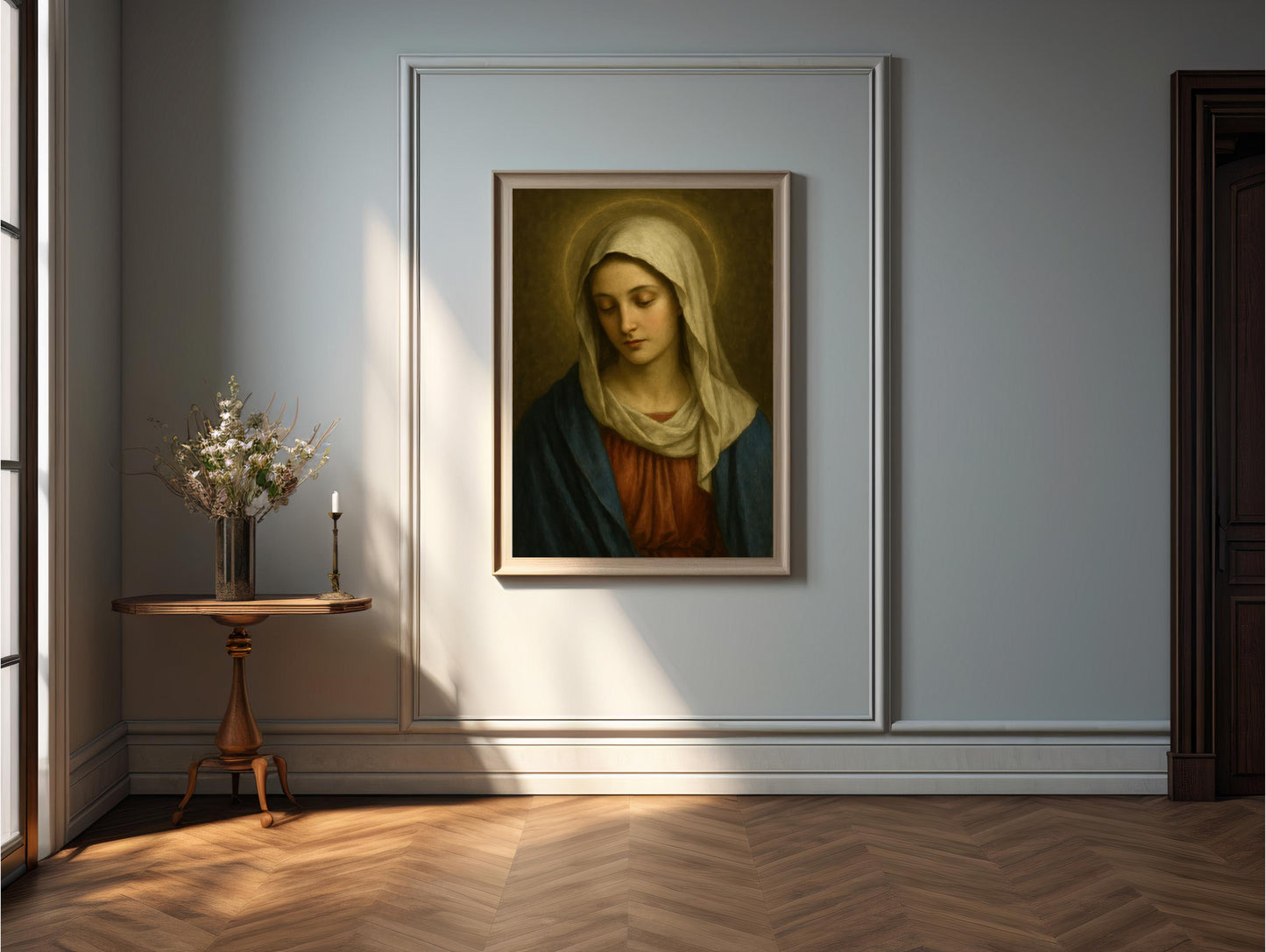 Blessed Virgin Mary Renaissance Art Print: Catholic Home Decor Christian Wall Art ⬇️ (Digital Download)