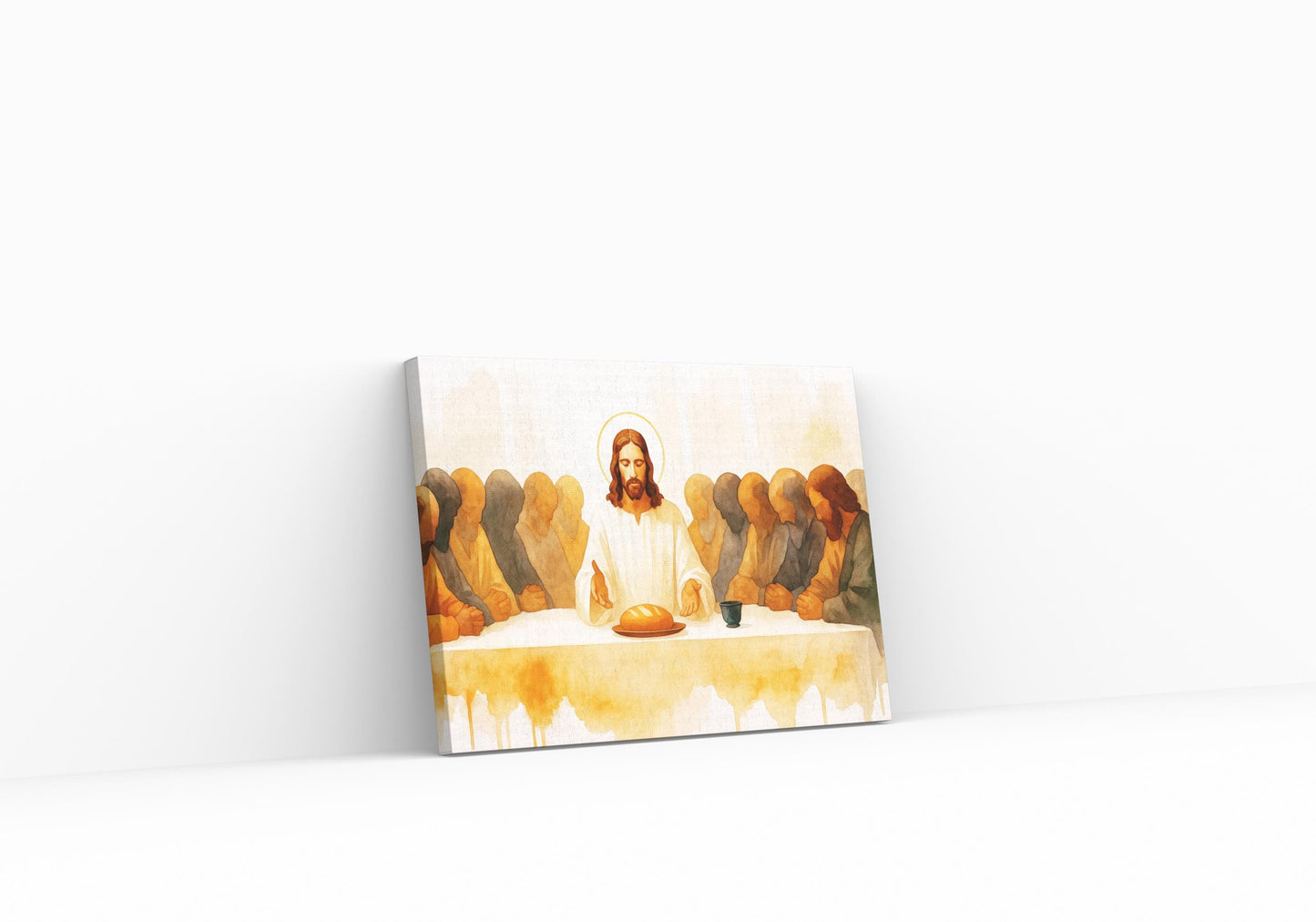 Last Supper Downloadable Print: Religious Christian Watercolour style Catholic Wall Art, Easter Home Decor Gift  (Digital Download)