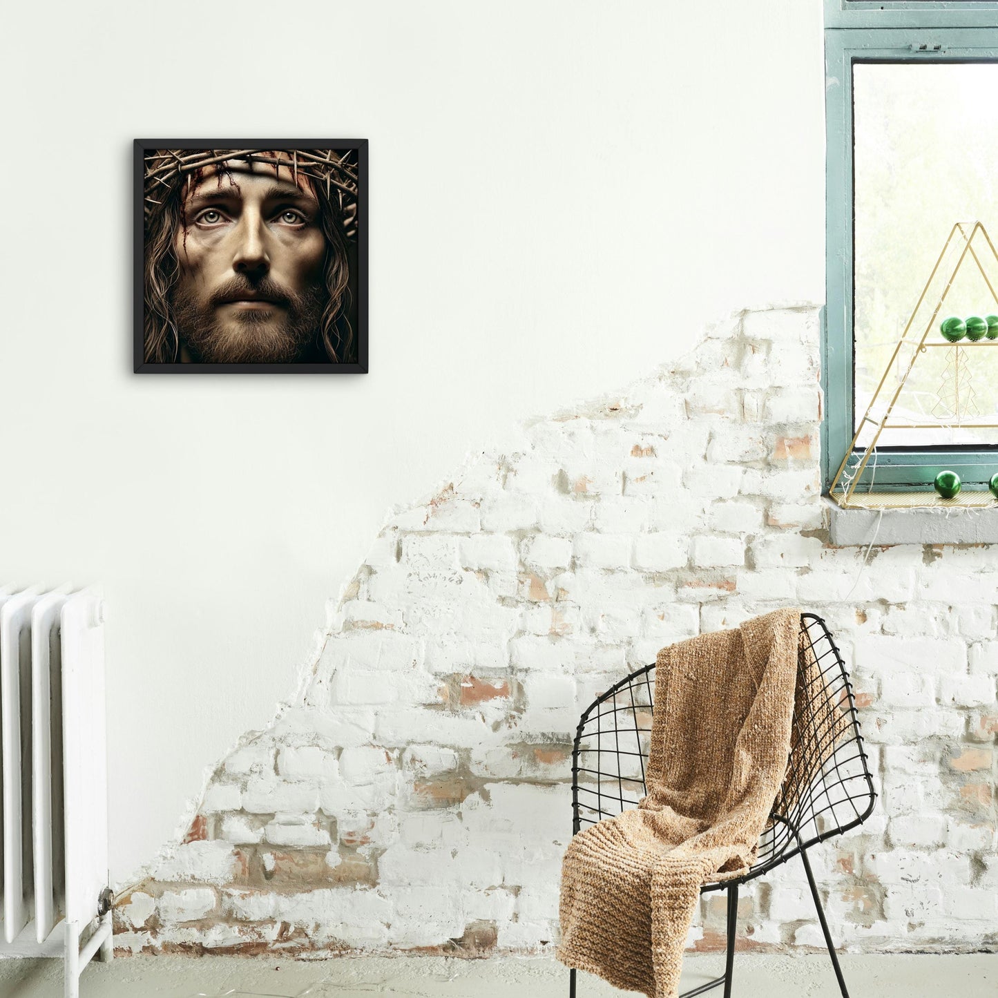 Christ Crown of Thorns Art: Religious Easter Gift Christian Wall Art ⬇️ Digital Download