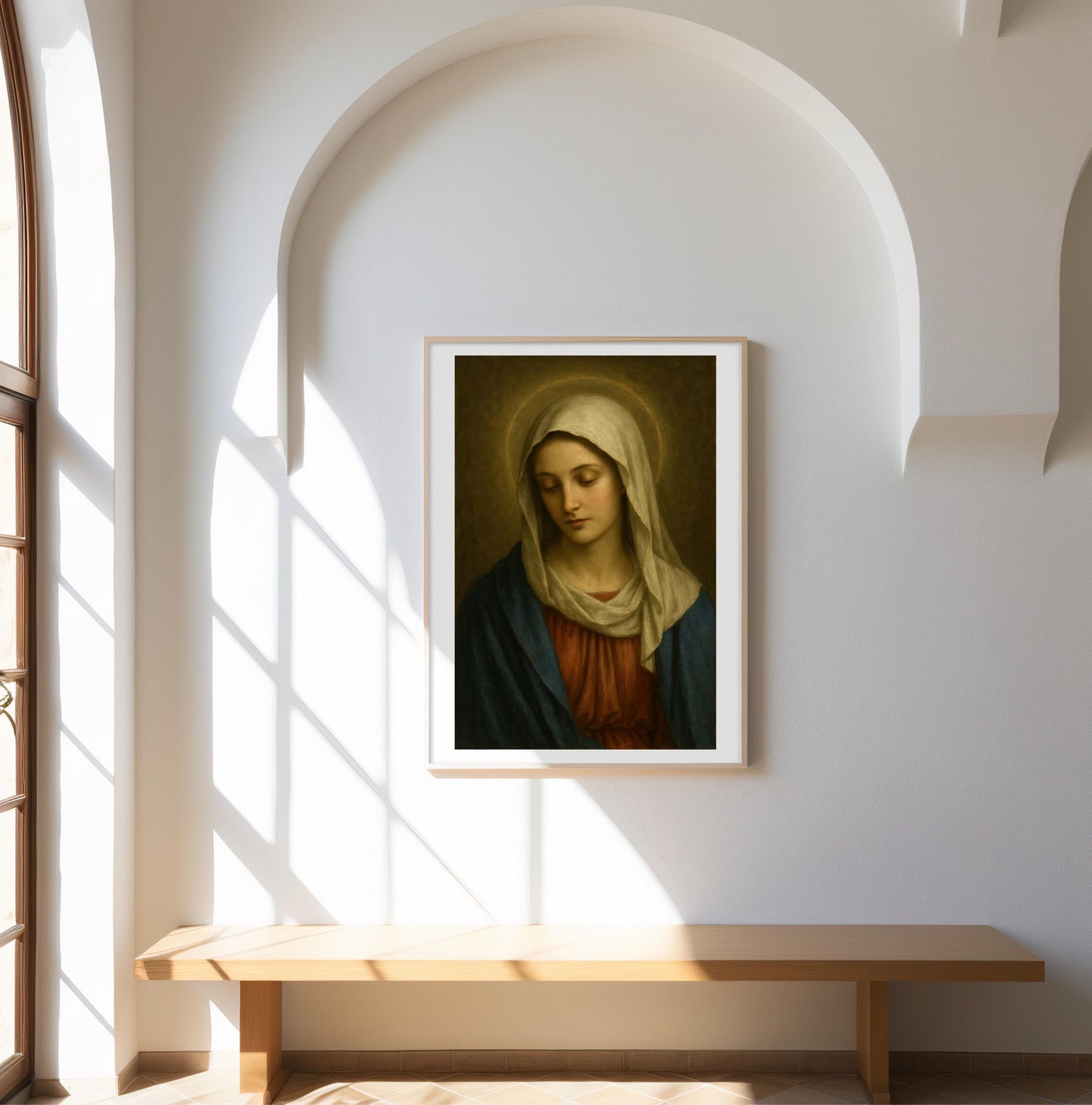 Blessed Virgin Mary Renaissance Art Print: Catholic Home Decor Christian Wall Art ⬇️ (Digital Download)