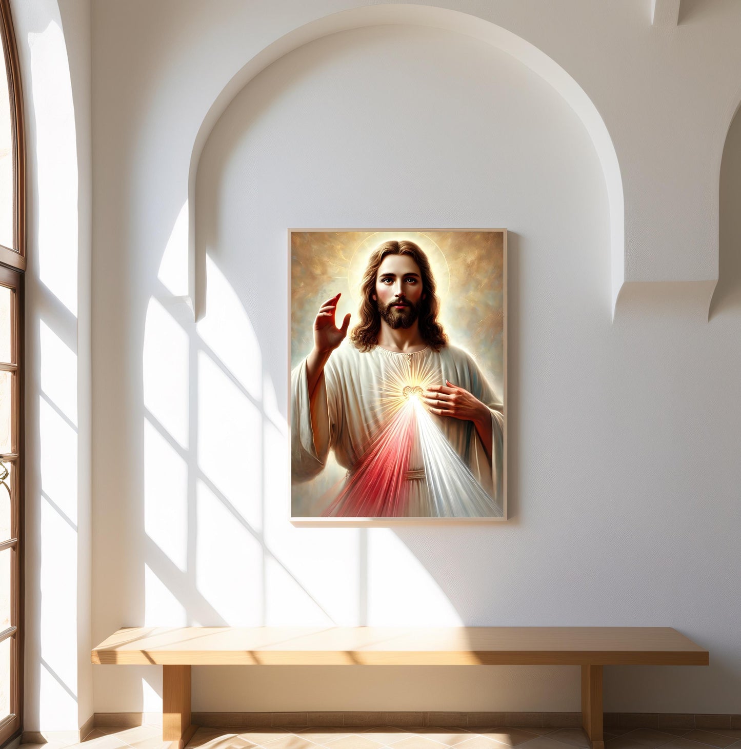 Divine Mercy Jesus Art: Sacred Heart Catholic Christian Wall Art Print ⬇️ Digital Download