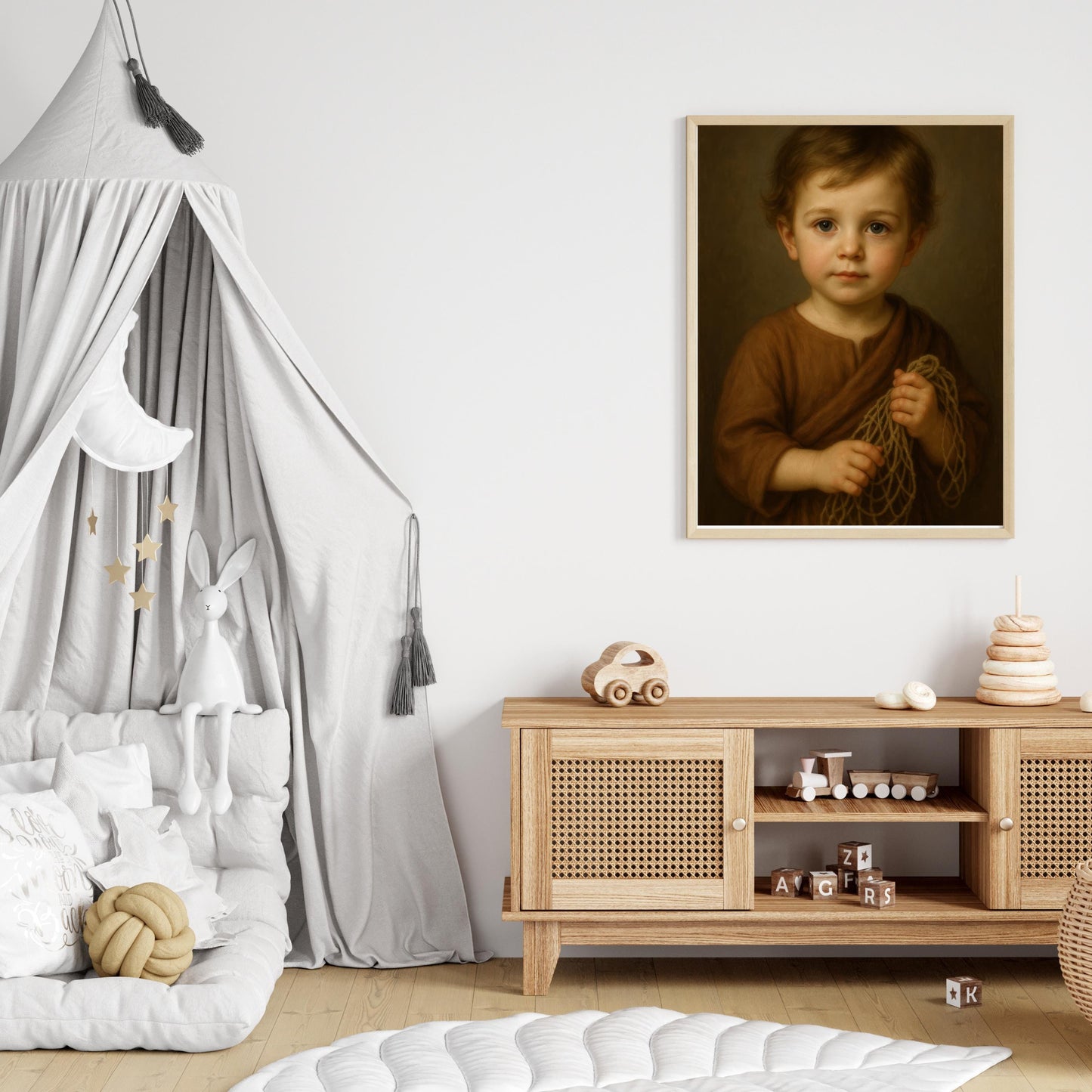 Baby Saint Peter Art: Catholic Nursery Decor, Fisherman Apostle ⬇️ Digital Download
