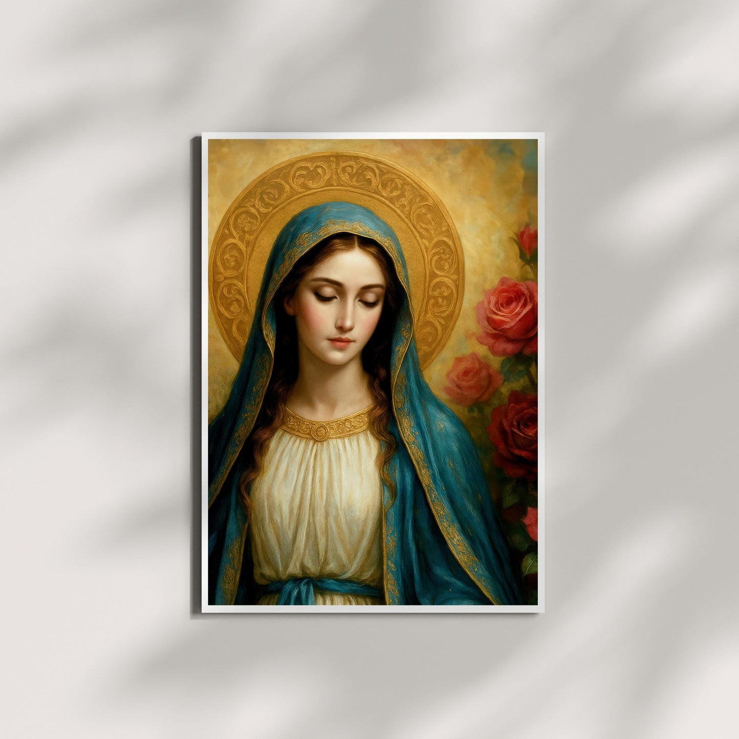 Virgin Mary Digital Print: Catholic Christian Wall Art, Spiritual Christian Decor, Holiday, Confirmation, Birthday Gift ⬇️ Digital Download