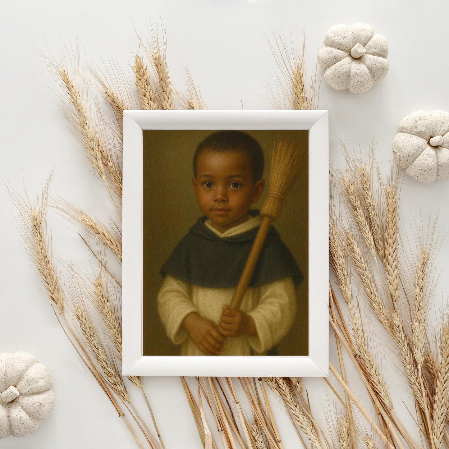 Saint Martin Art Print: Baby Saint Martin de Porres Catholic Nursery Art, Baptism, Baby Shower Gift ⬇️ Digital Download