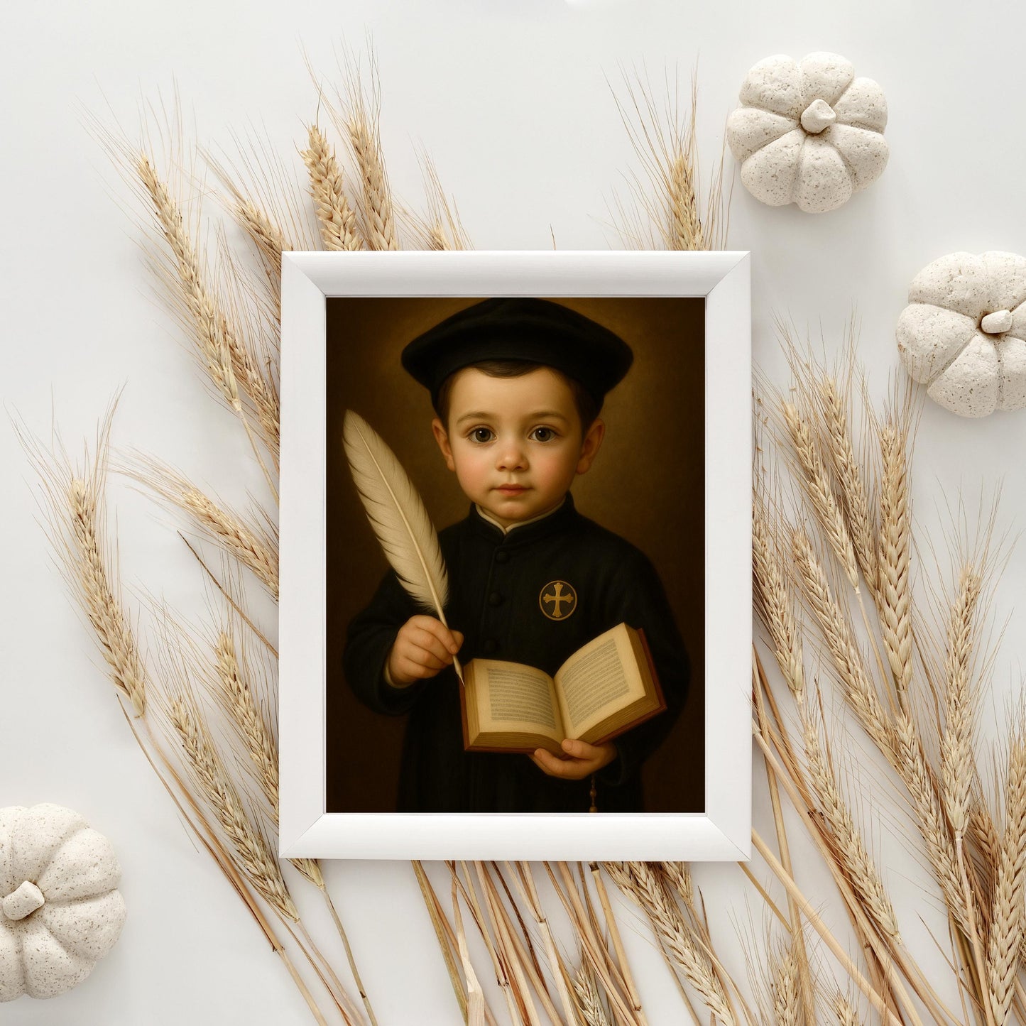 Saint Ignatius Art Print: Baby Saint Ignatius of Loyola Catholic Nursery Decor, Baptism, Baby Shower Faith Gift ⬇️ Digital Download