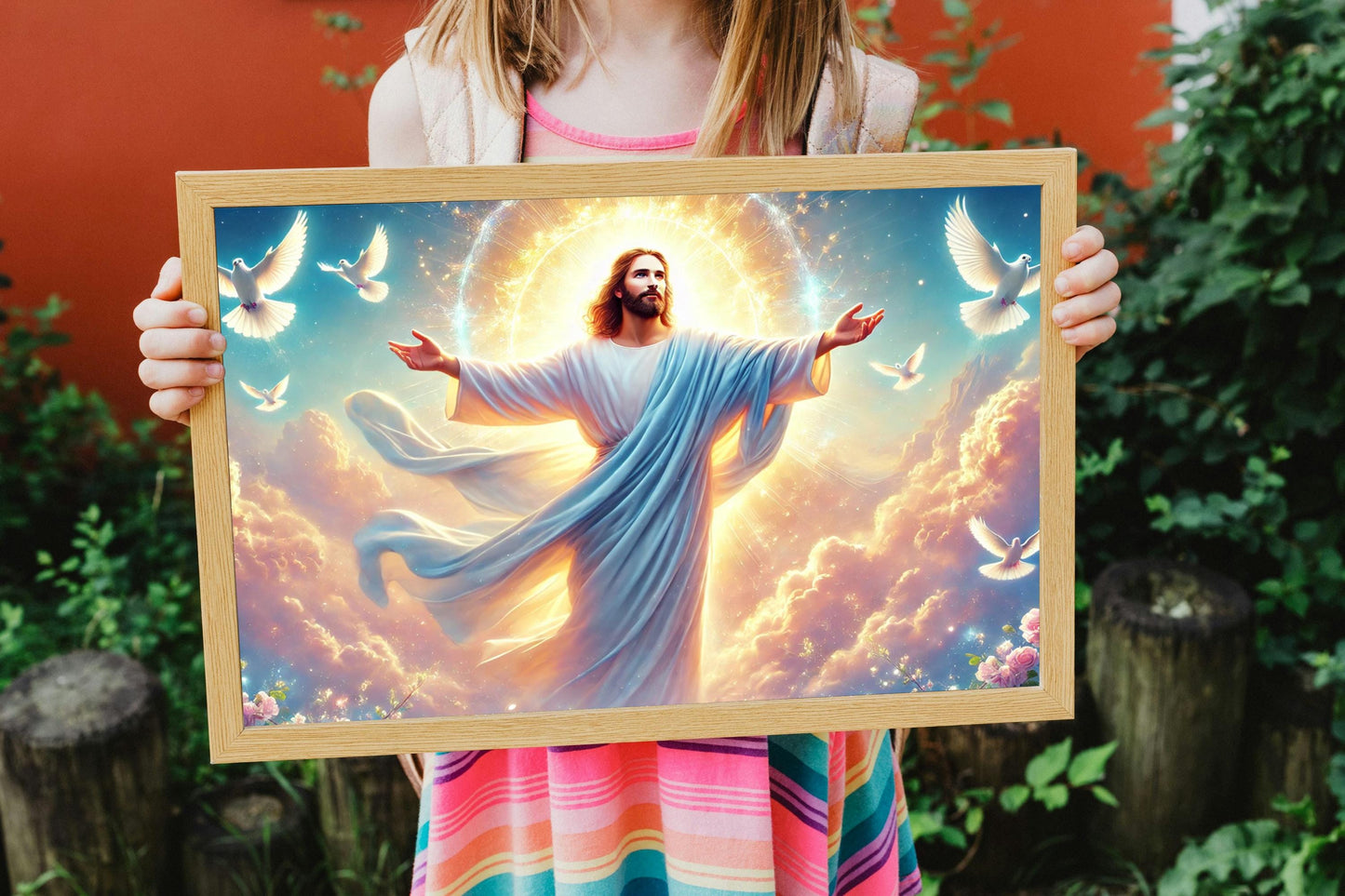 Risen Jesus Art: Christian Easter Wall Decor ⬇️ Digital Download