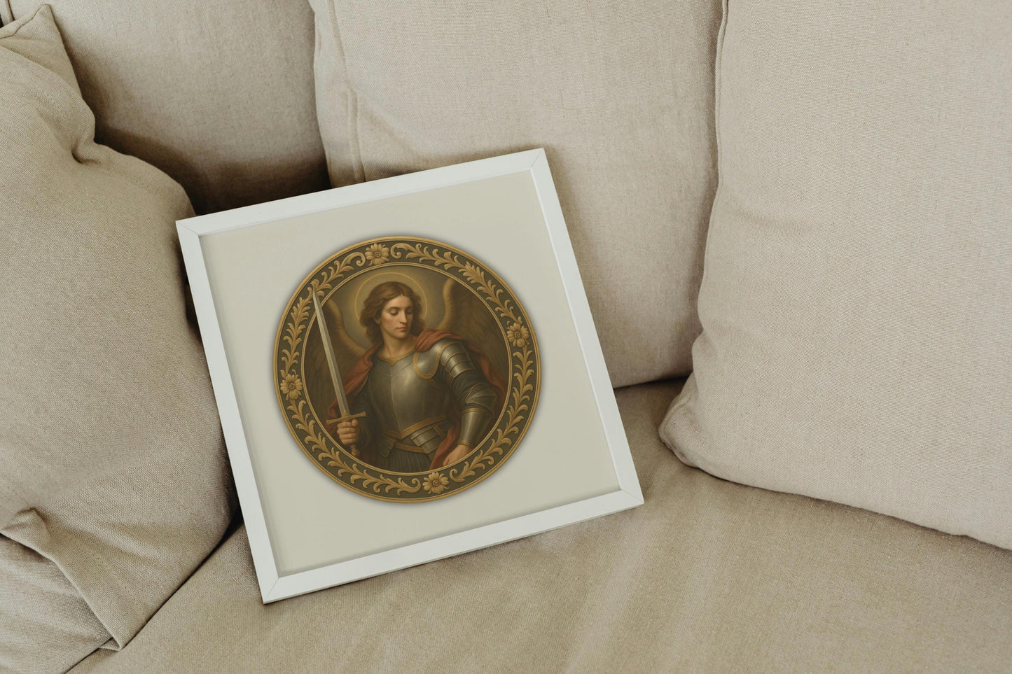 Archangel Saint Michael Poster: Renaissance Religious Art, Confirmation Gift, Christian Wall Art