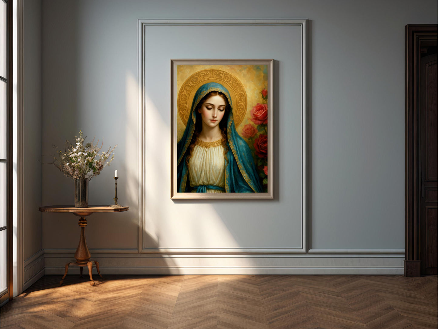 Virgin Mary Digital Print: Catholic Christian Wall Art, Spiritual Christian Decor, Holiday, Confirmation, Birthday Gift ⬇️ Digital Download