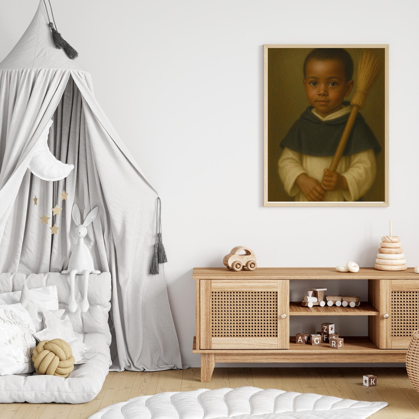 Saint Martin Art Print: Baby Saint Martin de Porres Catholic Nursery Art, Baptism, Baby Shower Gift ⬇️ Digital Download