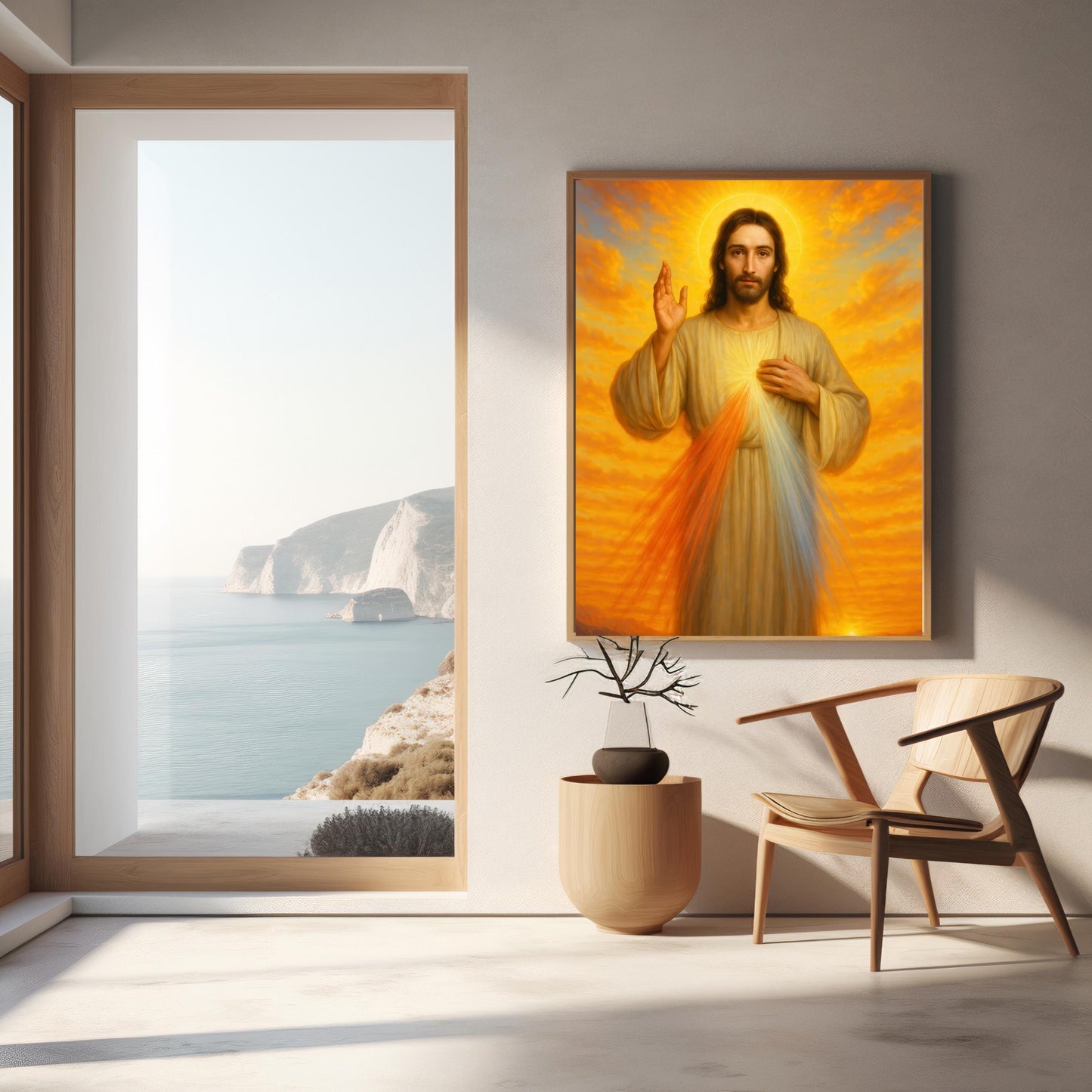 Divine Mercy Jesus Poster: Christian Wall Art Sunrise Poster ⬇️ Digital Download