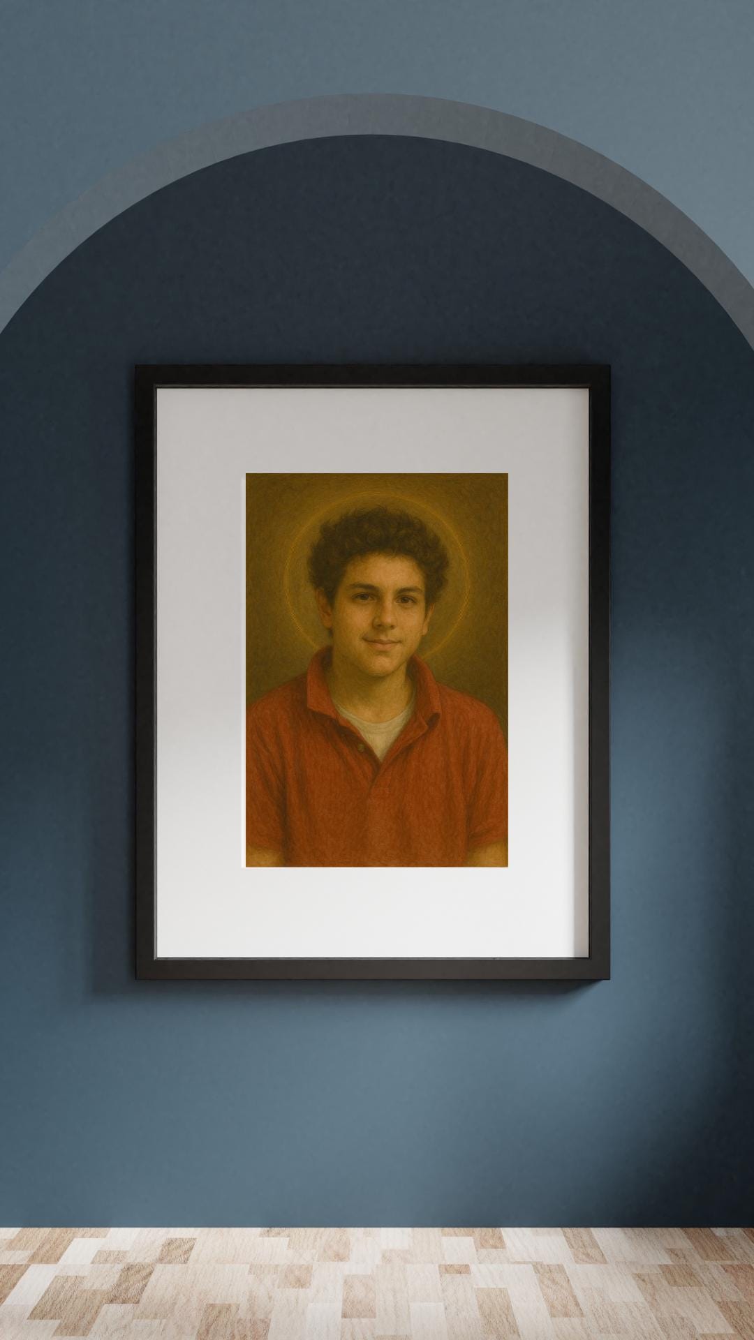 Saint Carlo Acutis Portrait: Modern Catholic Christian Art Print ⬇️ Digital Download