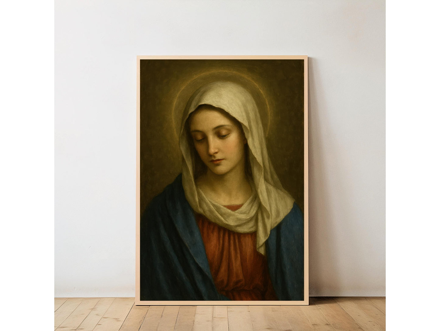 Blessed Virgin Mary Renaissance Art Print: Catholic Home Decor Christian Wall Art ⬇️ (Digital Download)