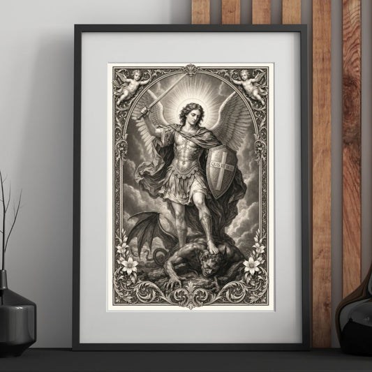 Saint Michael Archangel Printable Wall Art | ⬇️ Digital Download Print