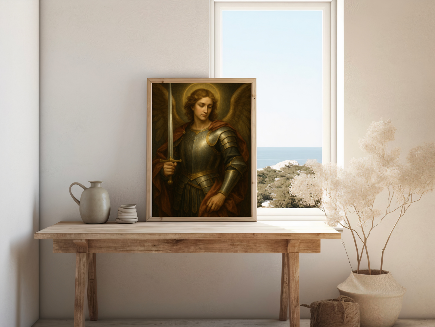 Renaissance Archangel St Michael Fine Art Posters | Christian Angel Warrior Wall Print, Religious Home Decor, Religious Gift, Angelic