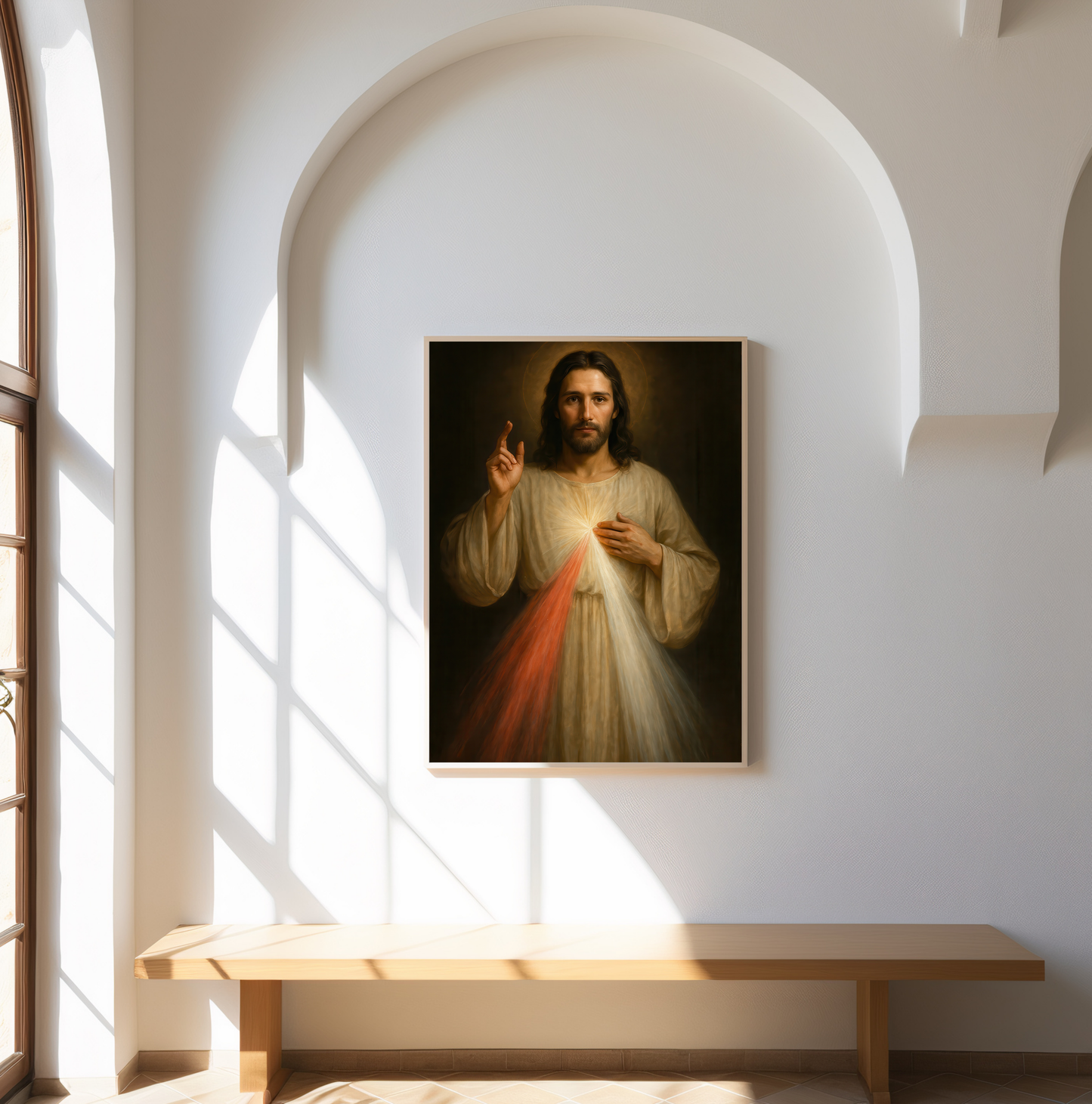 Religious Poster, Divine Mercy Jesus Christ Art Print Wall Decor, Christian Faith Gift, Holy Artwork Sign, Catholic Home Decoration,