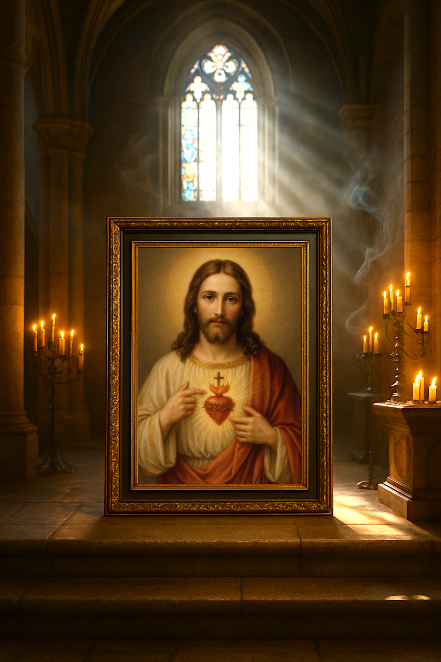 Sacred Heart of Jesus Matte Vertical Posters, Religious Wall Art, Christian Home Decor, Inspirational Gift, Church Decoration
