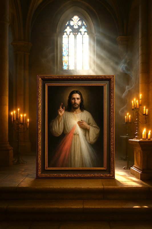 Religious Poster, Divine Mercy Jesus Christ Art Print Wall Decor, Christian Faith Gift, Holy Artwork Sign, Catholic Home Decoration,