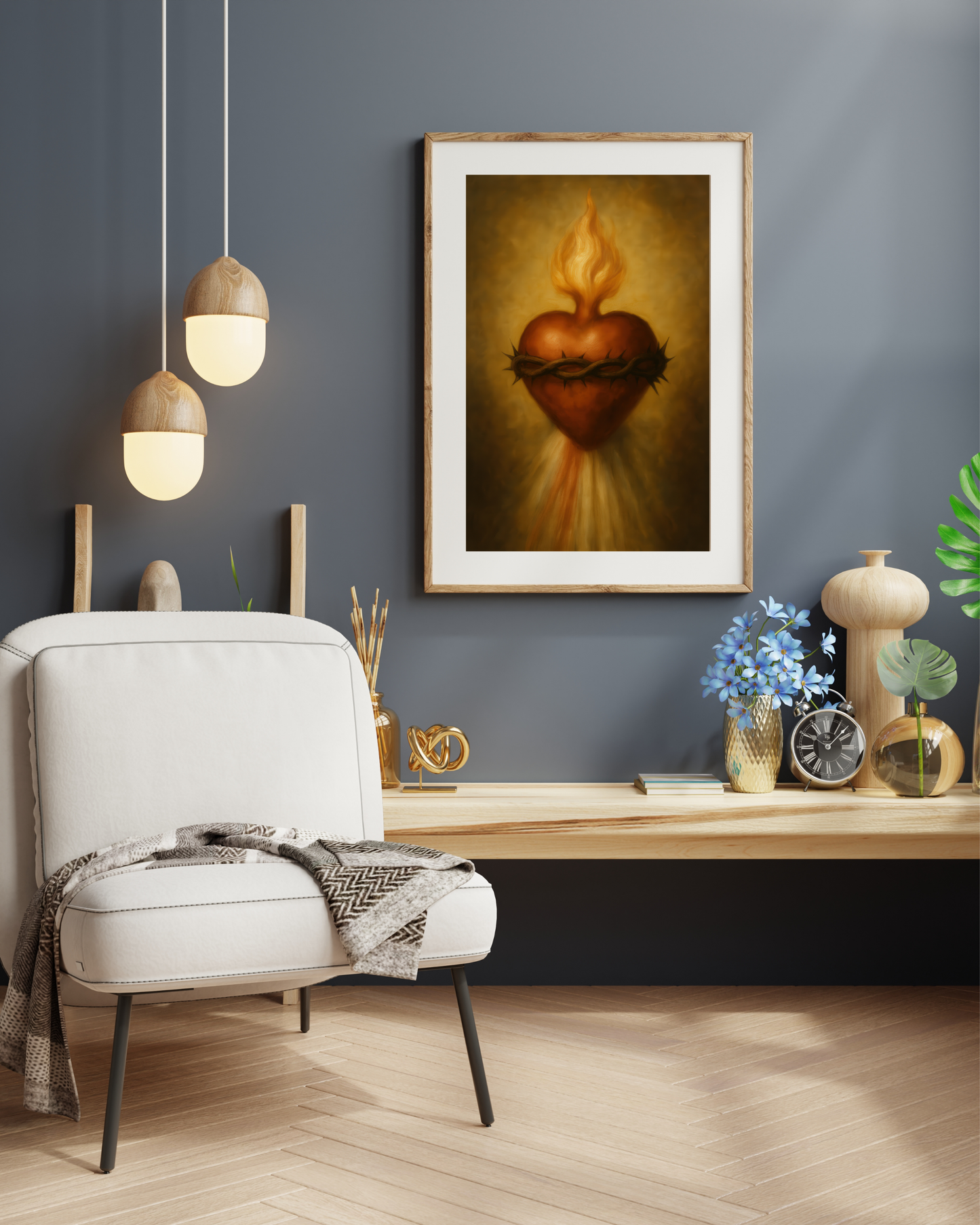 Sacred Heart of Jesus Satin Poster — 300gsm Religious Wall Art