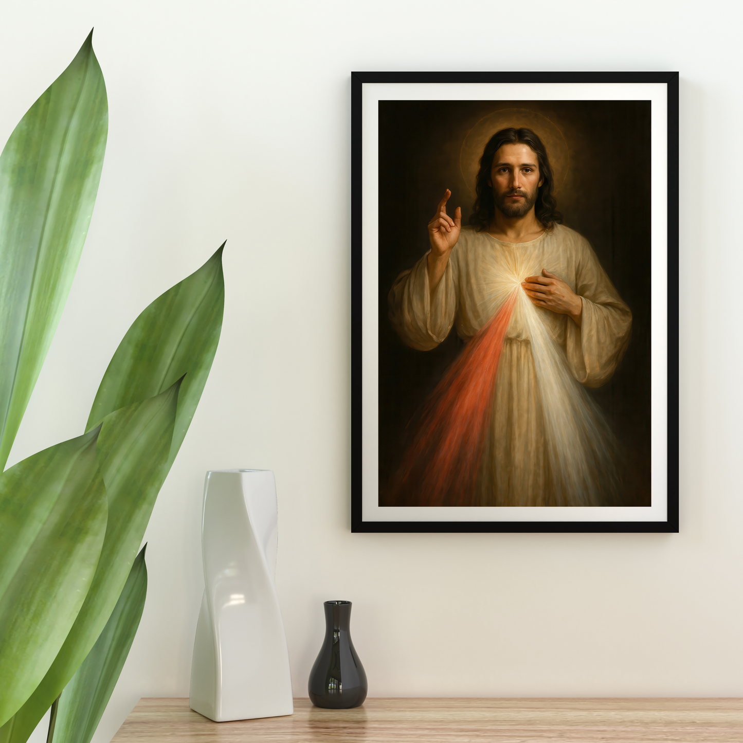 Religious Poster, Divine Mercy Jesus Christ Art Print Wall Decor, Christian Faith Gift, Holy Artwork Sign, Catholic Home Decoration,