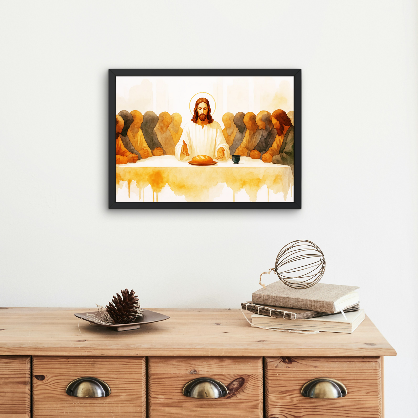 The Last Supper Satin Poster, Artistic Wall Decor, Christian Art Print, Religious Home Decor, Gift for Church Events, Faith-Based Gift