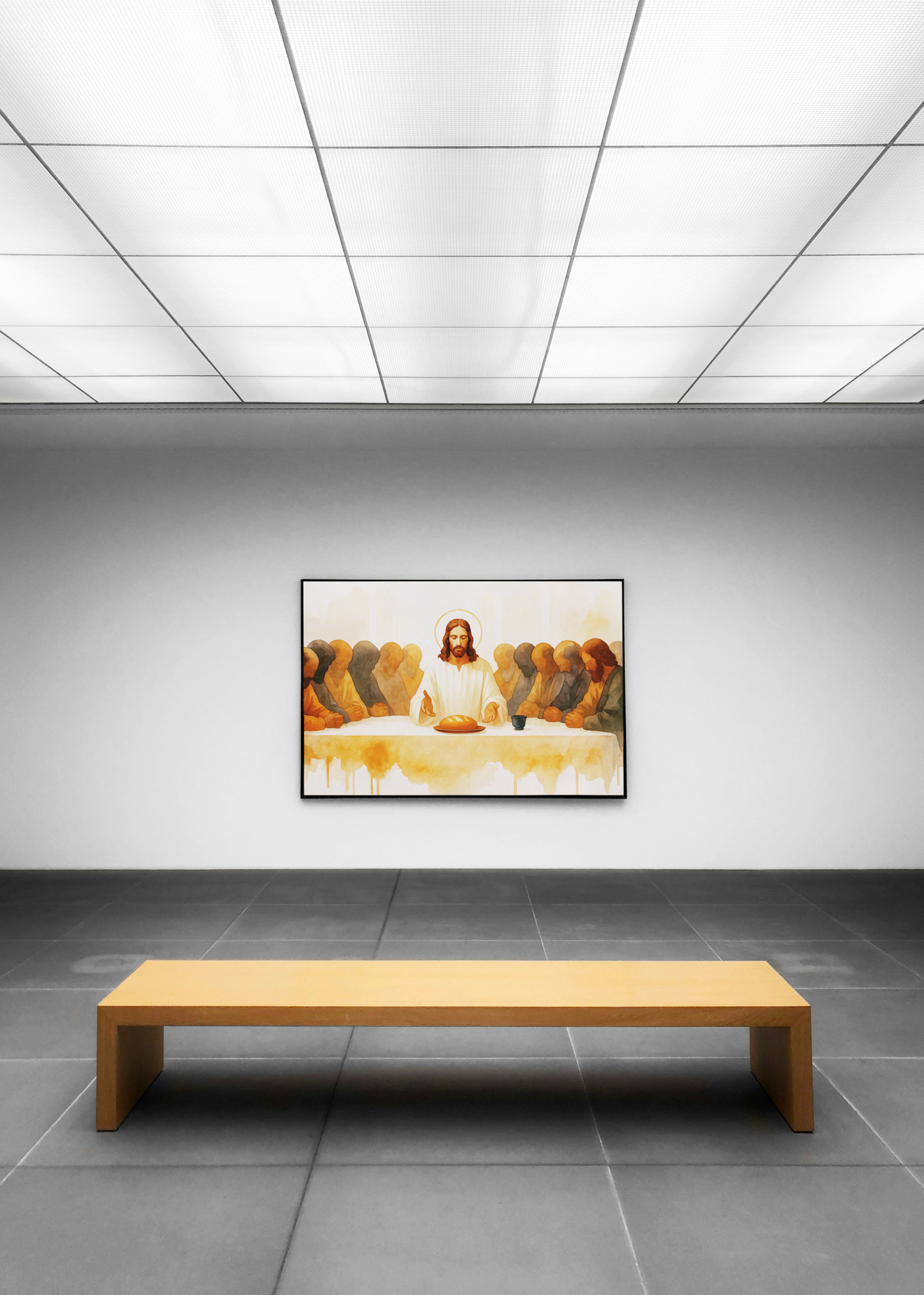 The Last Supper Satin Poster, Artistic Wall Decor, Christian Art Print, Religious Home Decor, Gift for Church Events, Faith-Based Gift