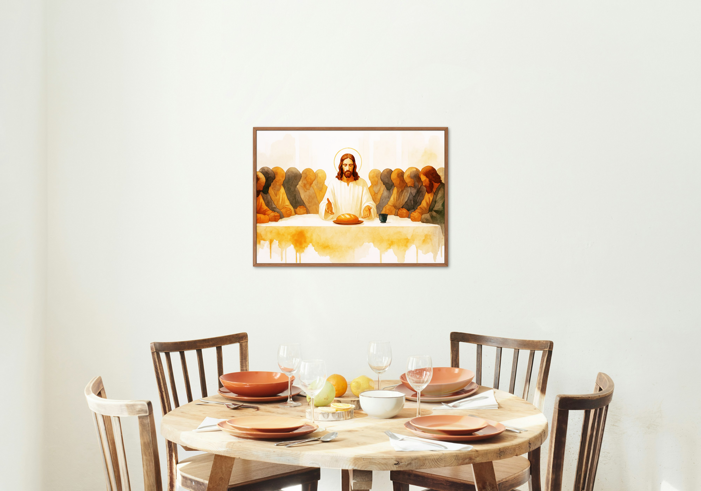 The Last Supper Satin Poster, Artistic Wall Decor, Christian Art Print, Religious Home Decor, Gift for Church Events, Faith-Based Gift
