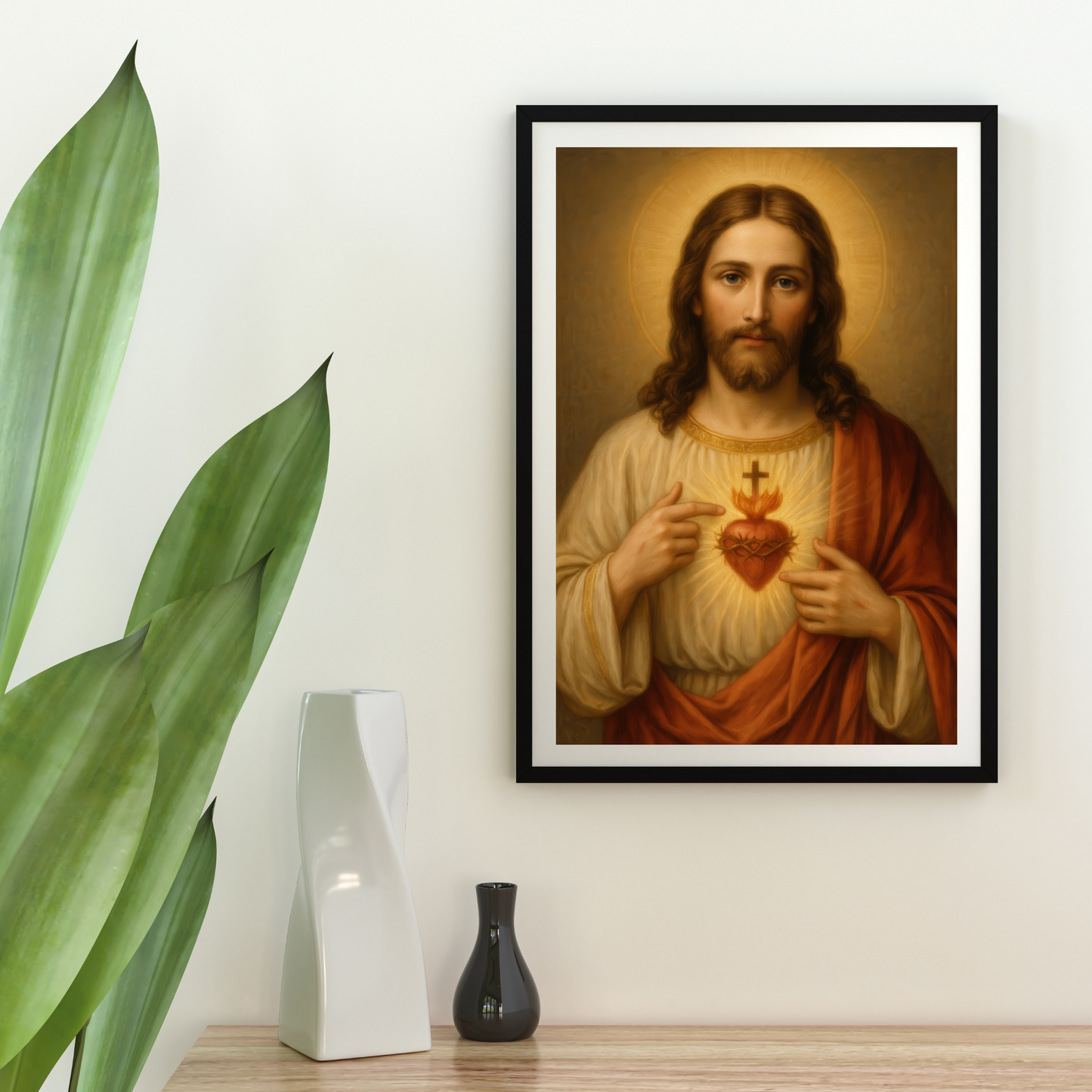 Sacred Heart of Jesus Matte Vertical Posters, Religious Wall Art, Christian Home Decor, Inspirational Gift, Church Decoration