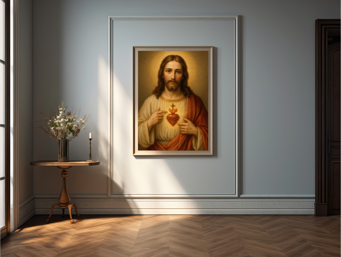 Sacred Heart of Jesus Matte Vertical Posters, Religious Wall Art, Christian Home Decor, Inspirational Gift, Church Decoration