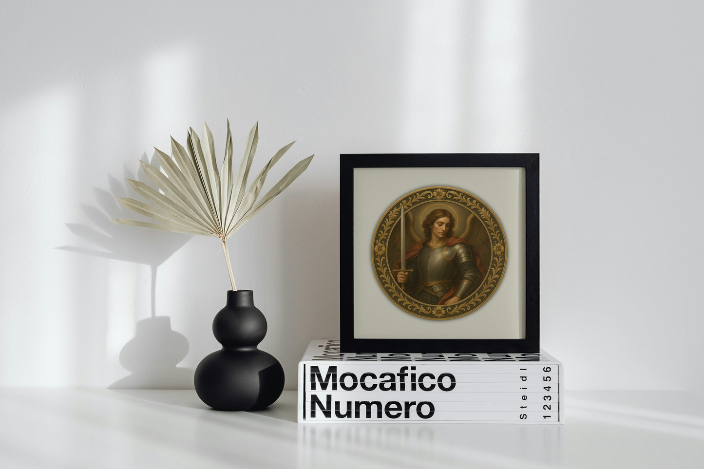 Archangel Saint Michael Matte Square Poster - Renaissance-Style Artwork, Ideal Confirmation or Nursery Gift, Wall Decor, Religious Art