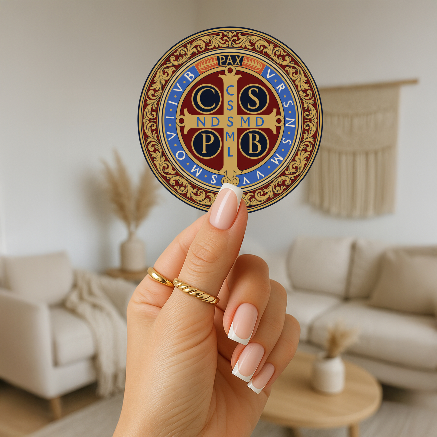 Saint Benedict Medal Sticker Sheet | 10 Religious Catholic Medal Stickers