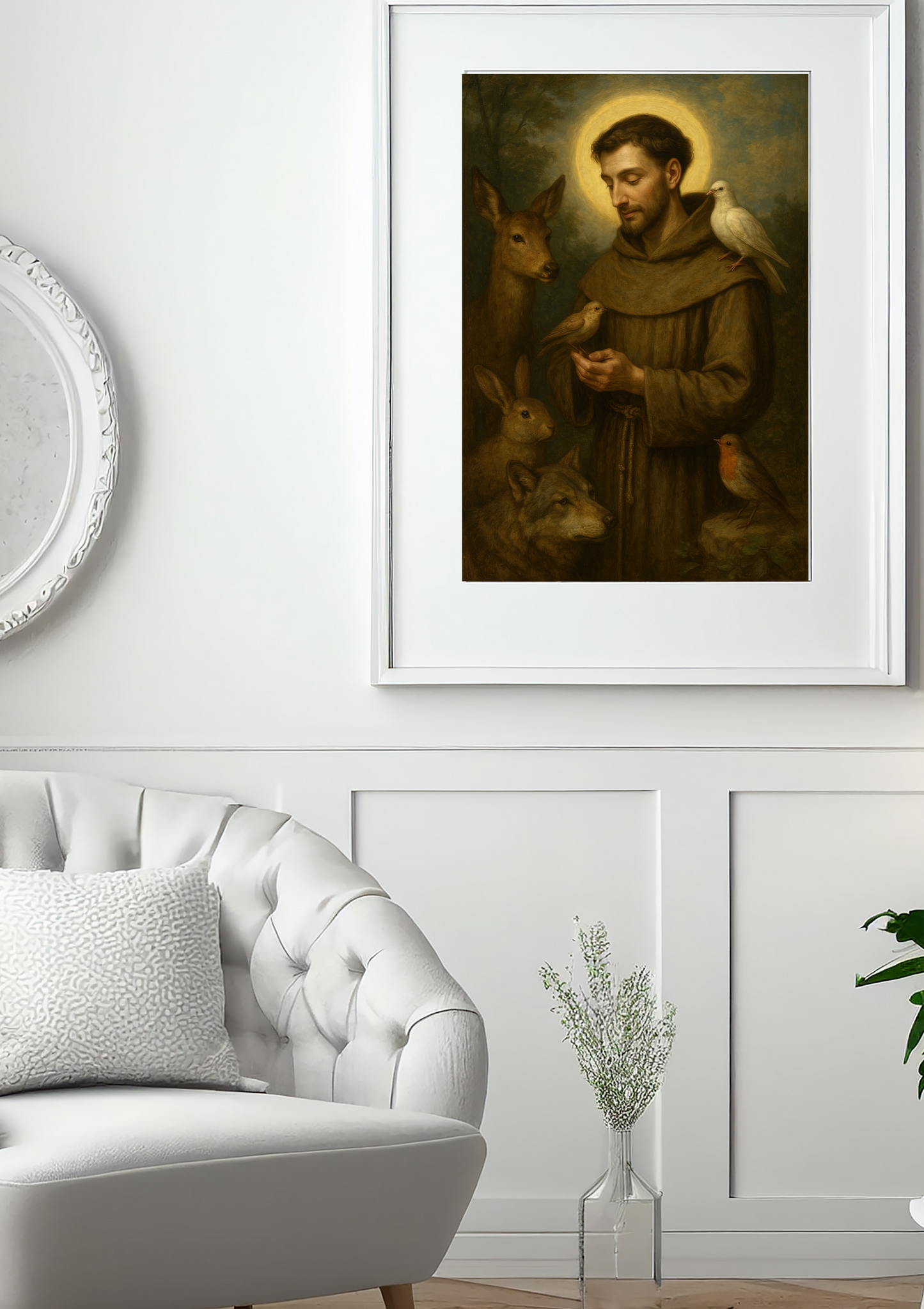 Saint Francis of Assisi Religious Art Poster — Inspirational Christian Wall Decor