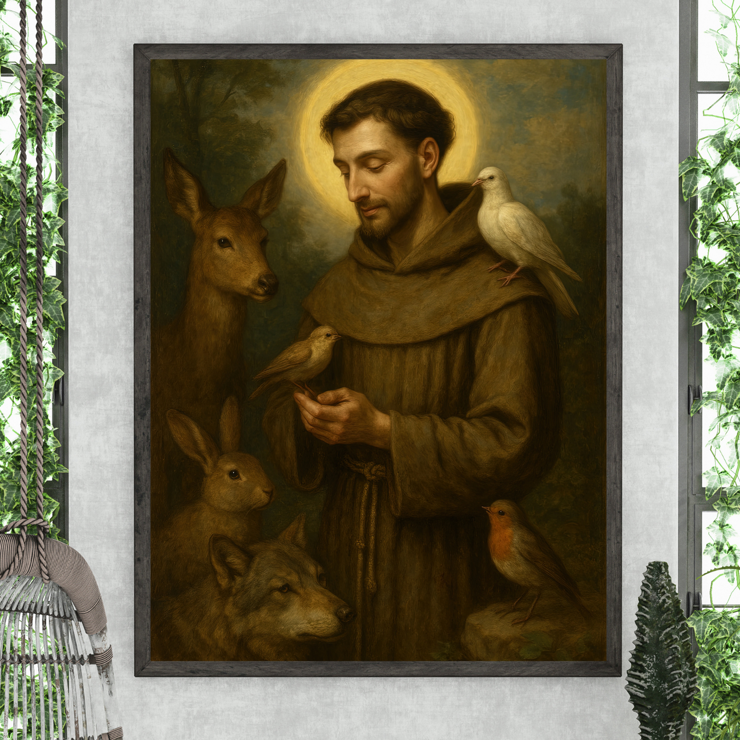 Saint Francis of Assisi Religious Art Poster — Inspirational Christian Wall Decor