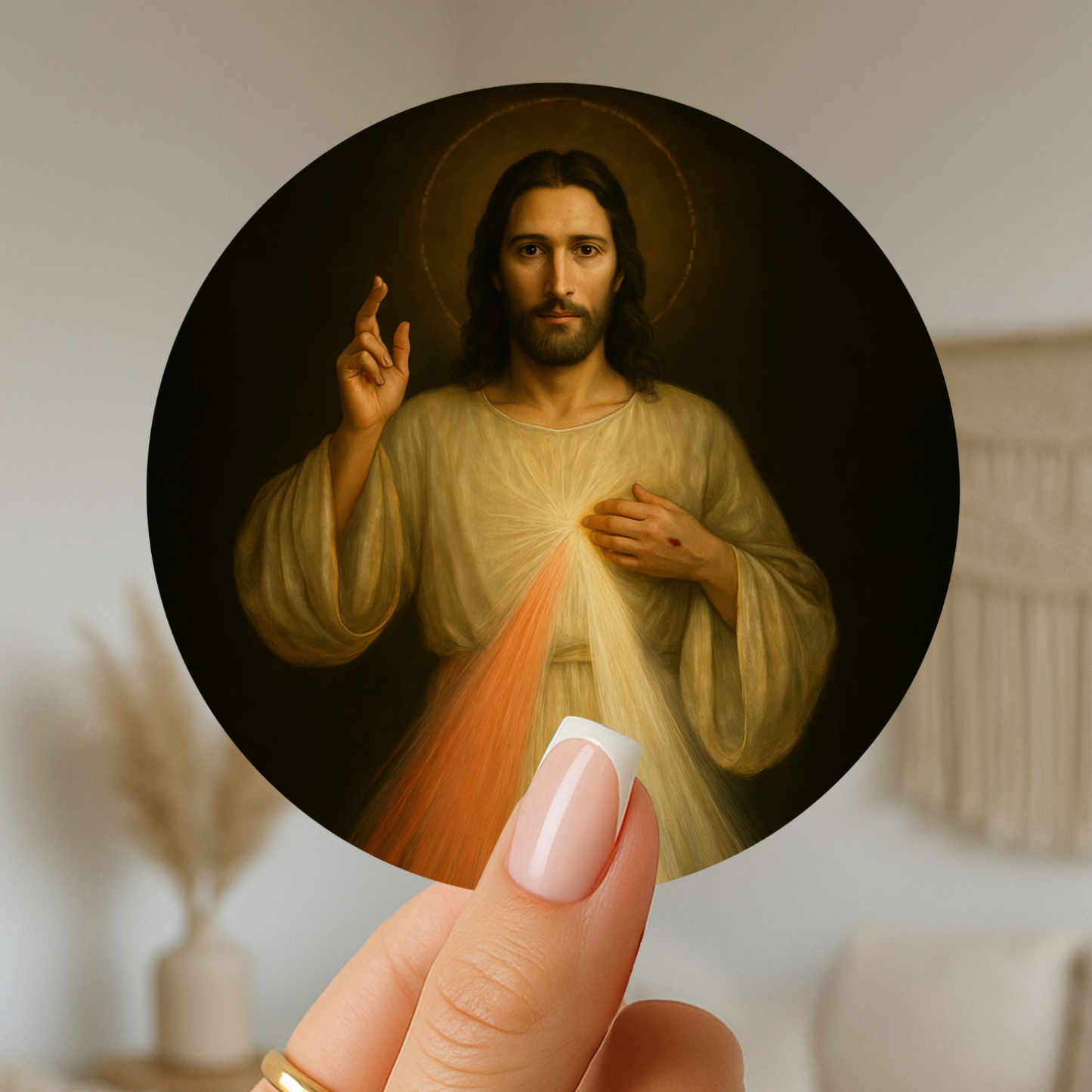Divine Mercy of Jesus Kiss-Cut Stickers, Religious Sticker, Catholic Gift, Faith Sticker, Spiritual Decal, Religious Art Sticker