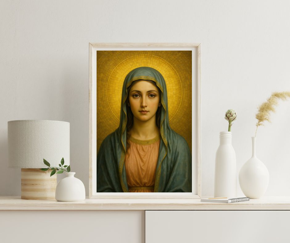 Virgin Mary Portrait Printable Wall Art | Digital Download Print ⬇️