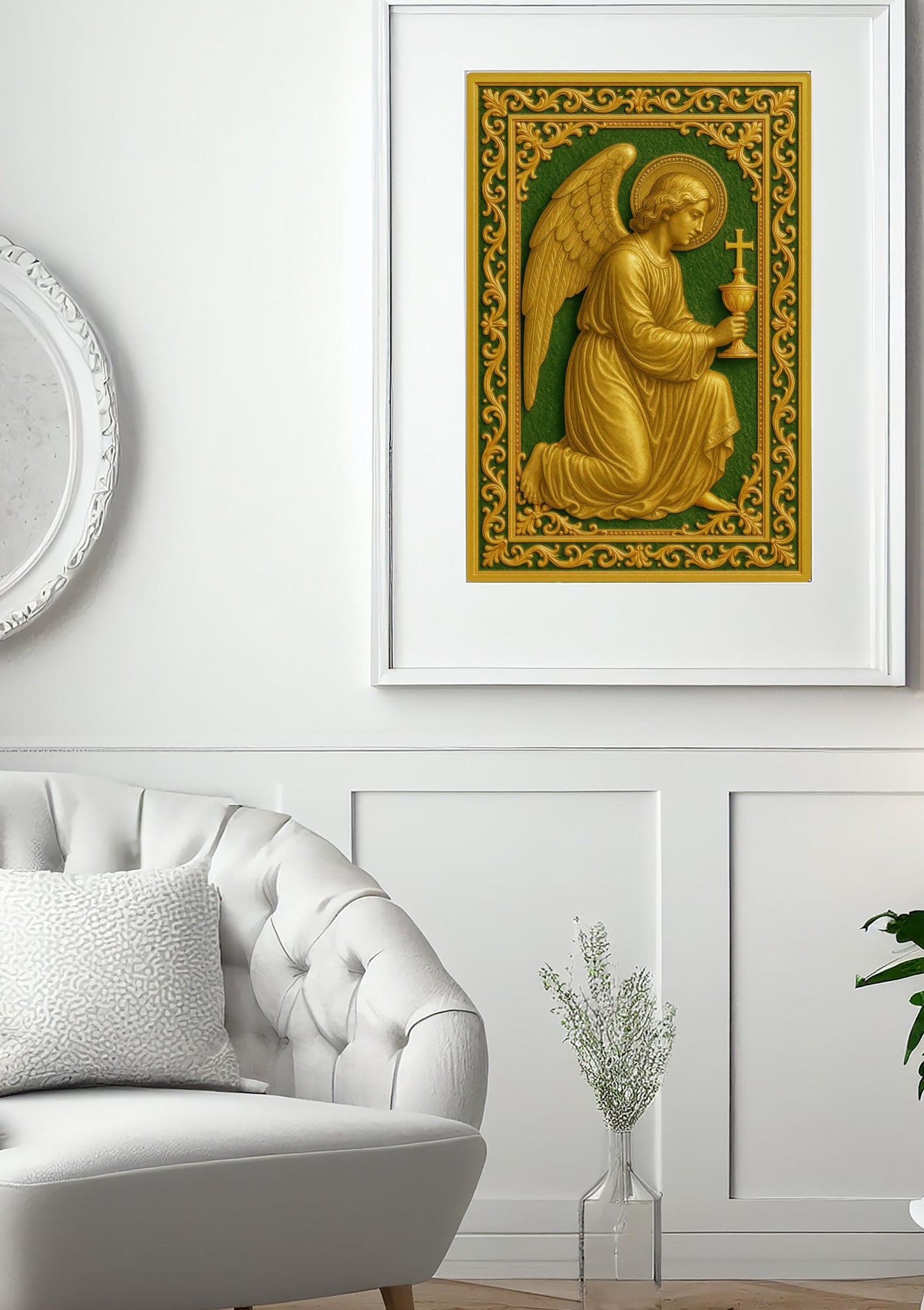 Guardian Angel Religious Art Print: Christian Wall Art Home Decor