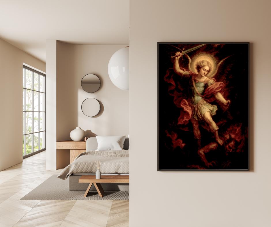 Archangel Michael Print: Catholic Warrior Christian Wall Art ⬇️ Digital Download