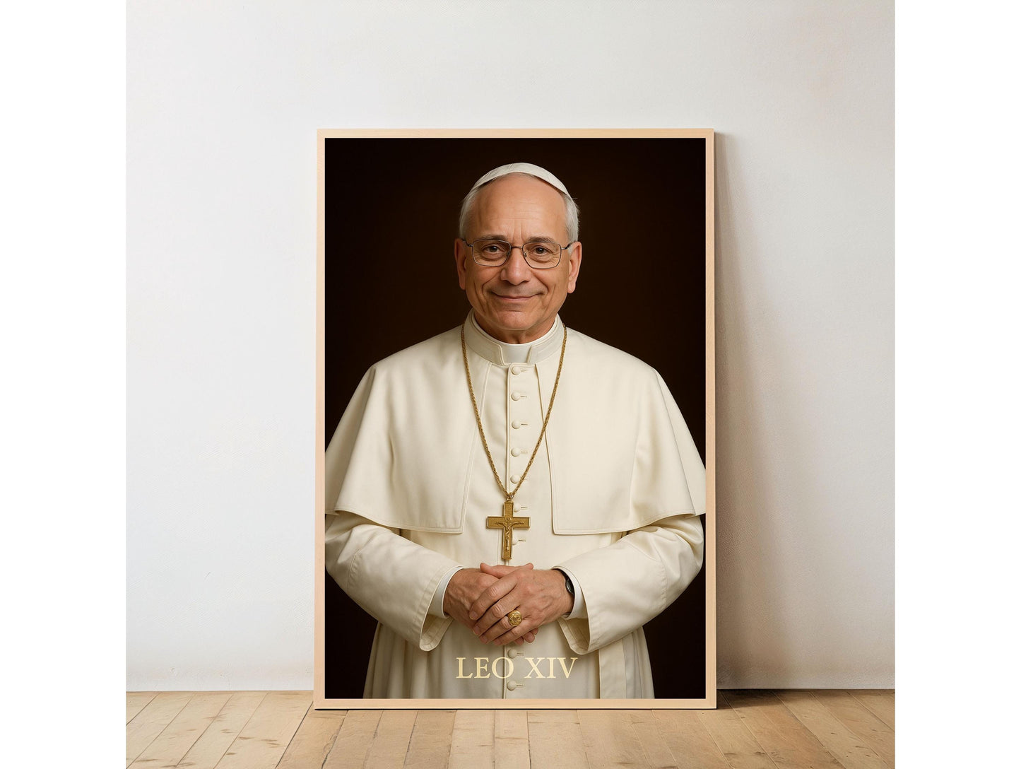 Pope Leo Digital Portrait: Catholic Christian Wall Art Print, Home Decor Faith Gift, Spiritual Portrait ⬇️ Digital Download