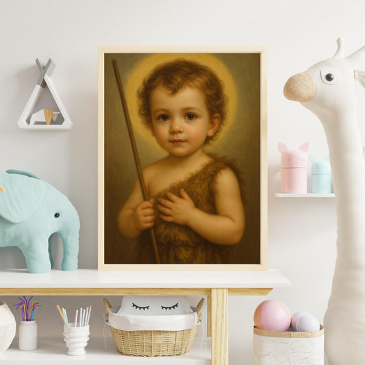 John the Baptist Print: Baby Saint Catholic Nursery Decor, Faith Gift ⬇️ Digital Download