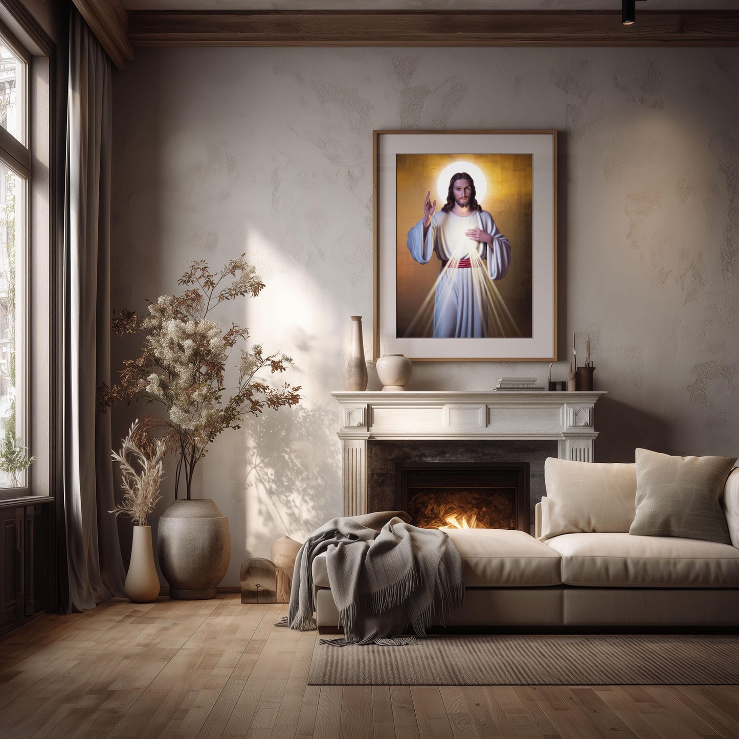 Divine Mercy Jesus Printable Wall Art: Catholic Divine Mercy Image, Christian Religious Wall Decor, Sacred Jesus Poster ⬇️ Digital Download
