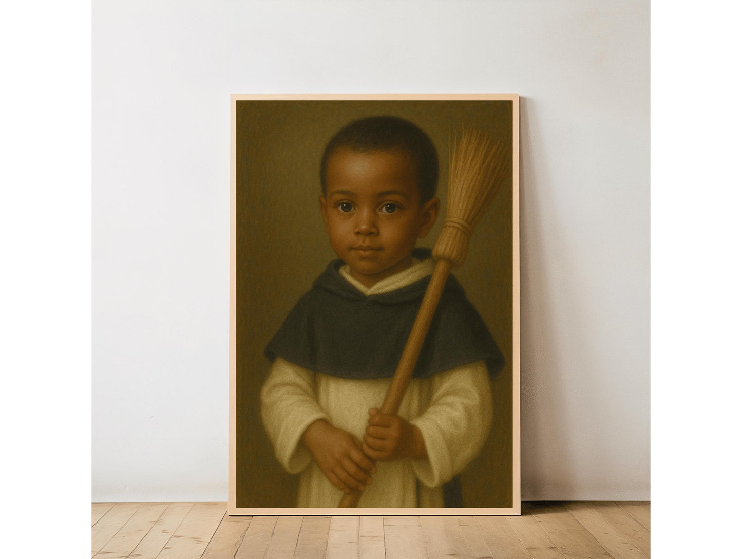 Saint Martin Art Print: Baby Saint Martin de Porres Catholic Nursery Art, Baptism, Baby Shower Gift ⬇️ Digital Download