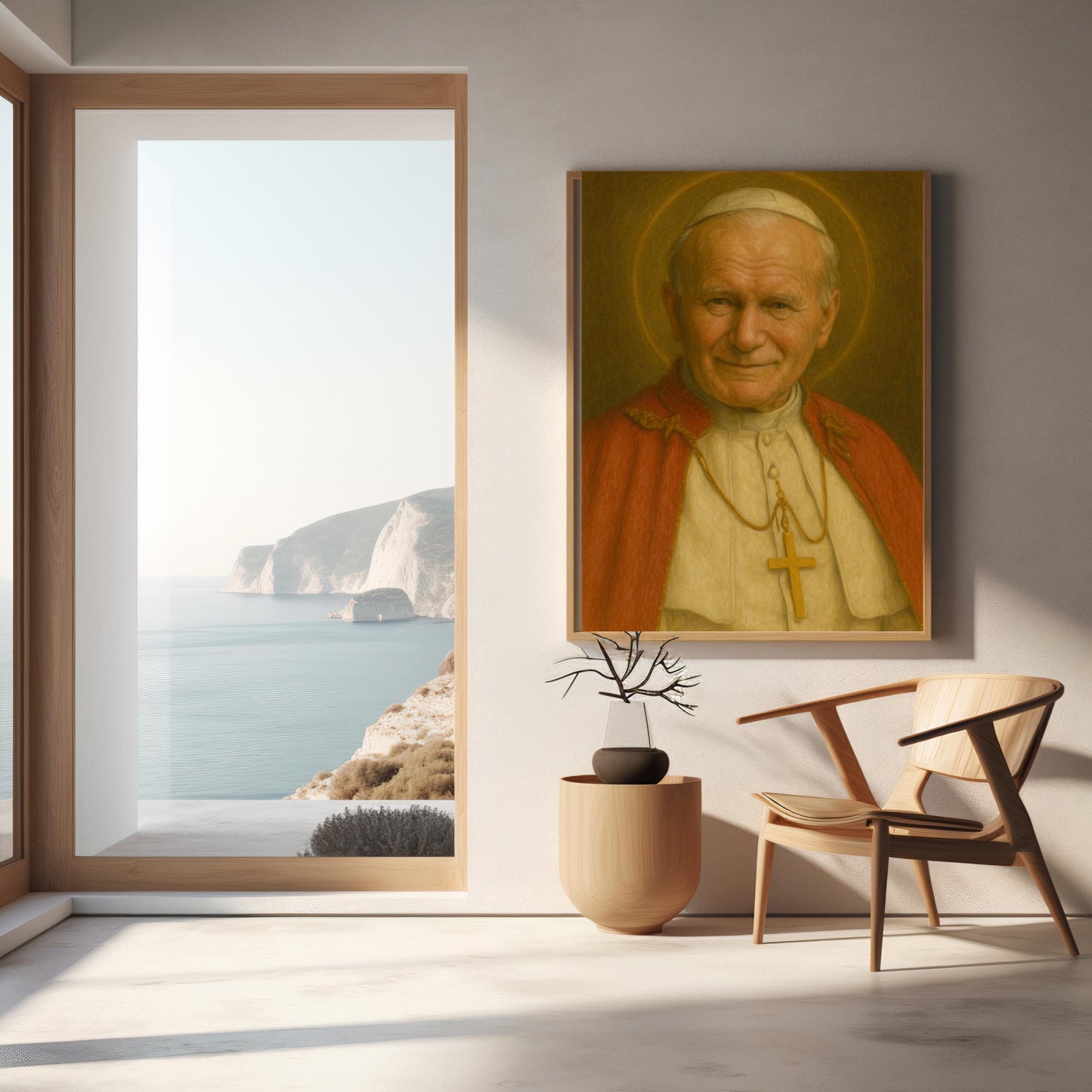 Pope John Paul Portrait: Catholic Pope Saint John Paul 2, Home Christian Wall Art Decor, Faith Gift ⬇️ Digital Download