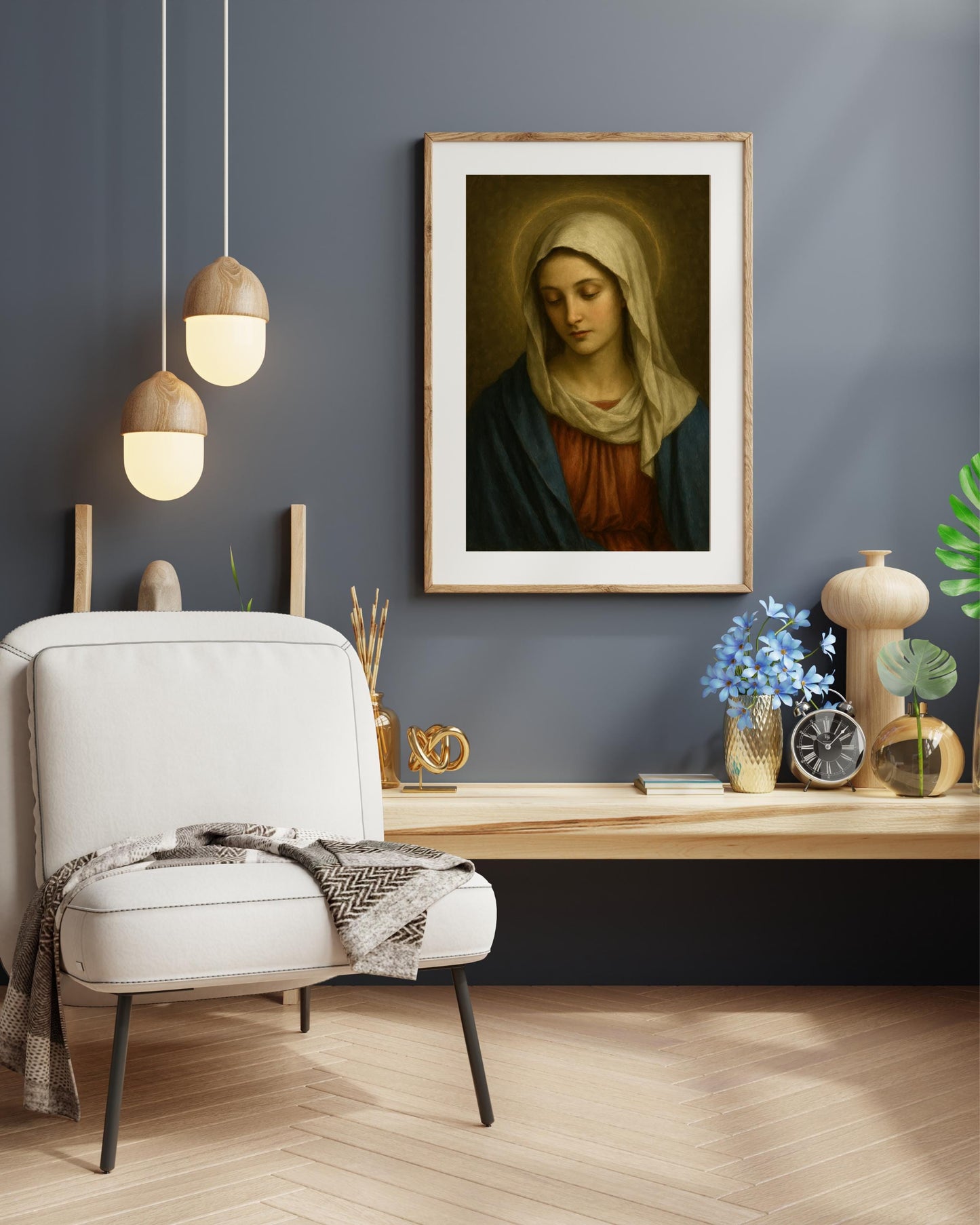 Blessed Virgin Mary Renaissance Art Print: Catholic Home Decor Christian Wall Art ⬇️ (Digital Download)
