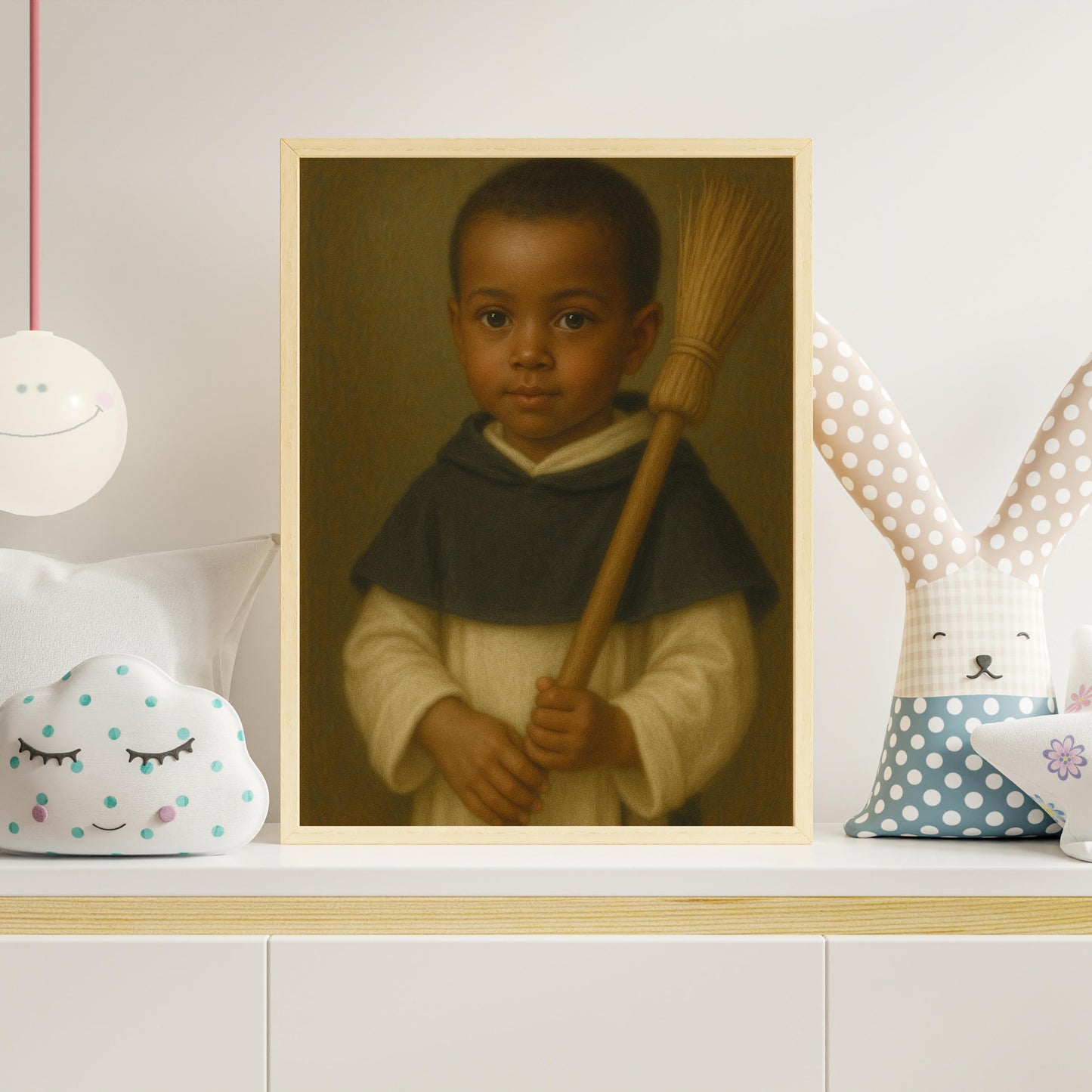 Saint Martin Art Print: Baby Saint Martin de Porres Catholic Nursery Art, Baptism, Baby Shower Gift ⬇️ Digital Download